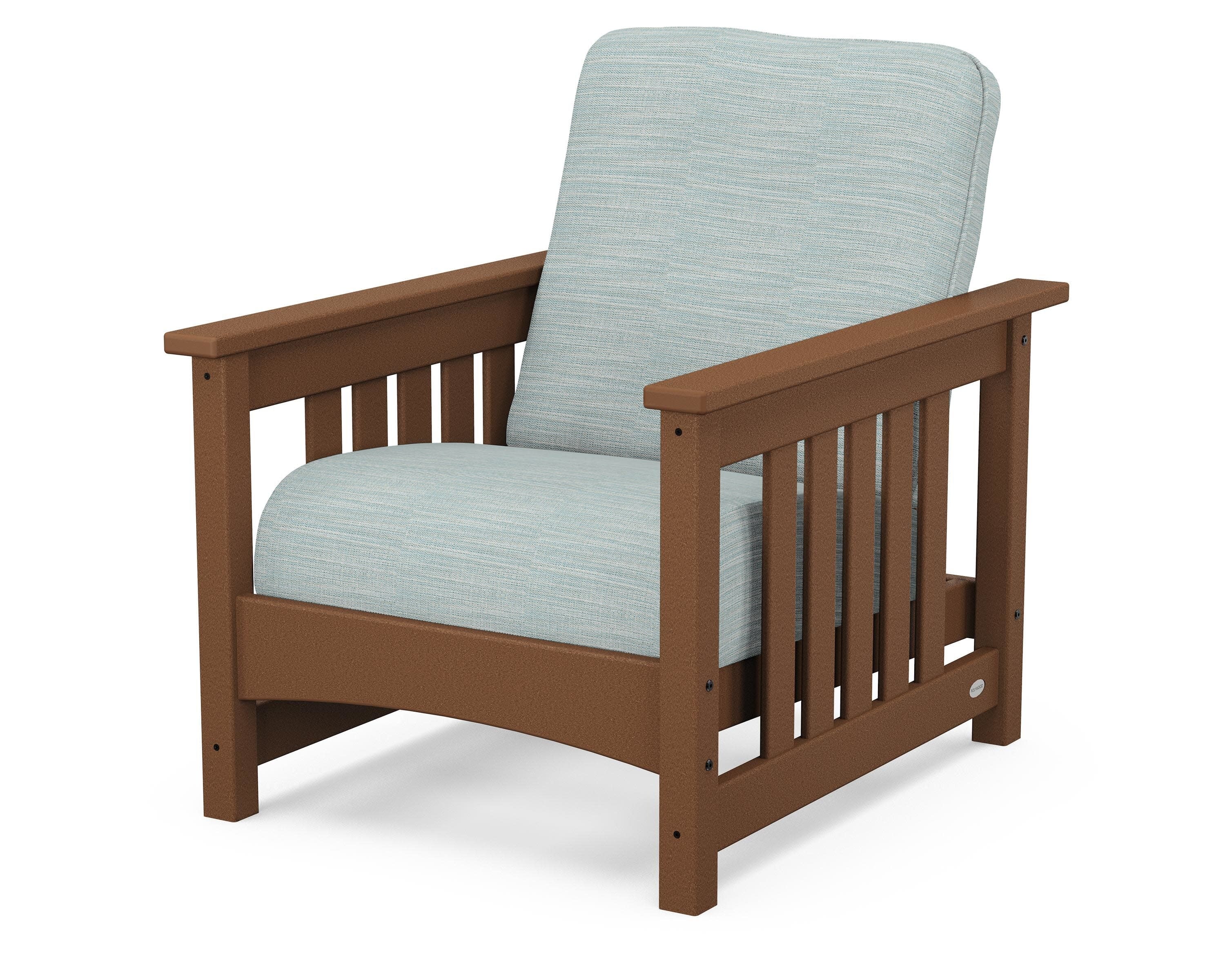Club Mission Chair in Teak / Soothe Mist