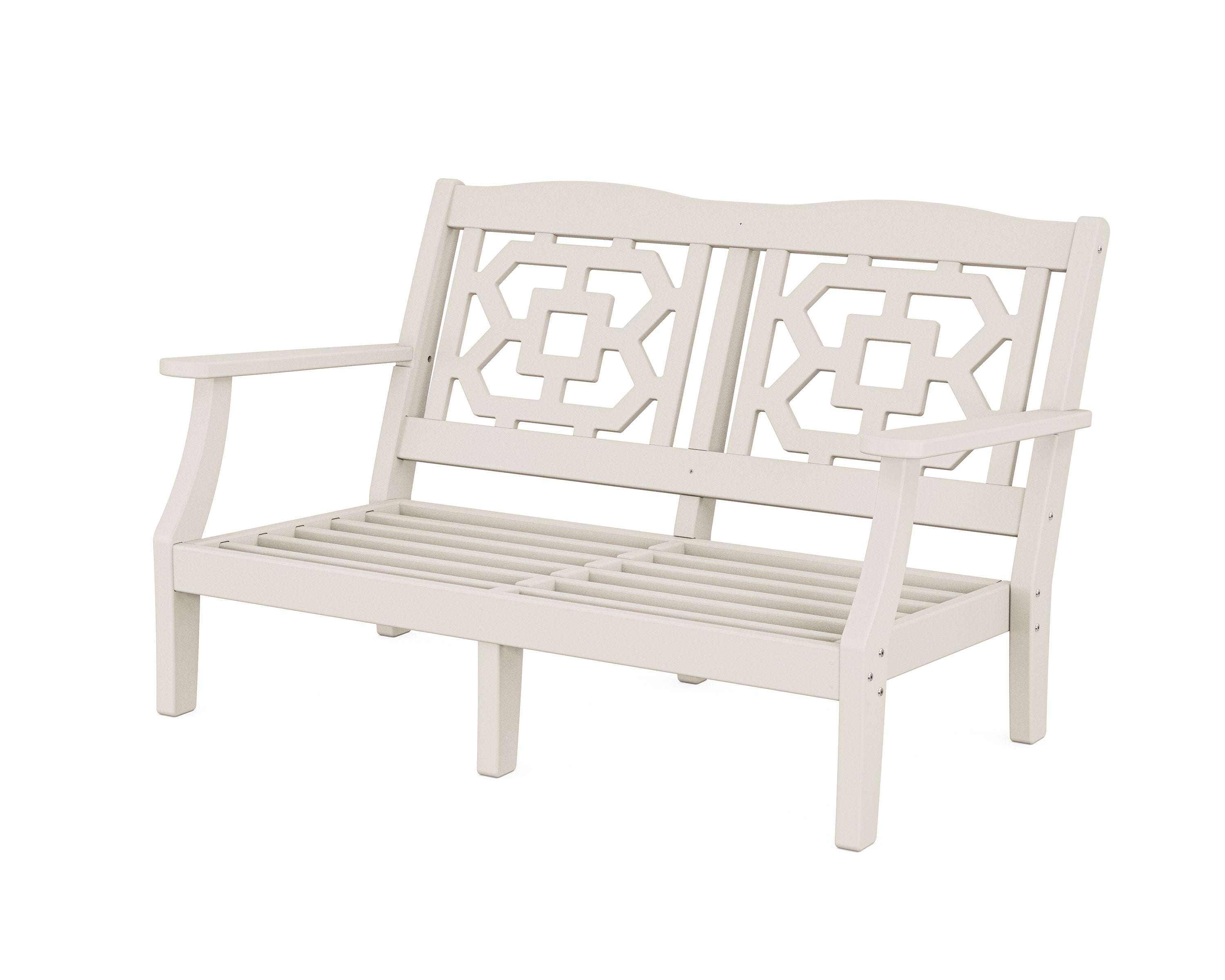 Chinoiserie Deep Seating Loveseat Frame in Sand
