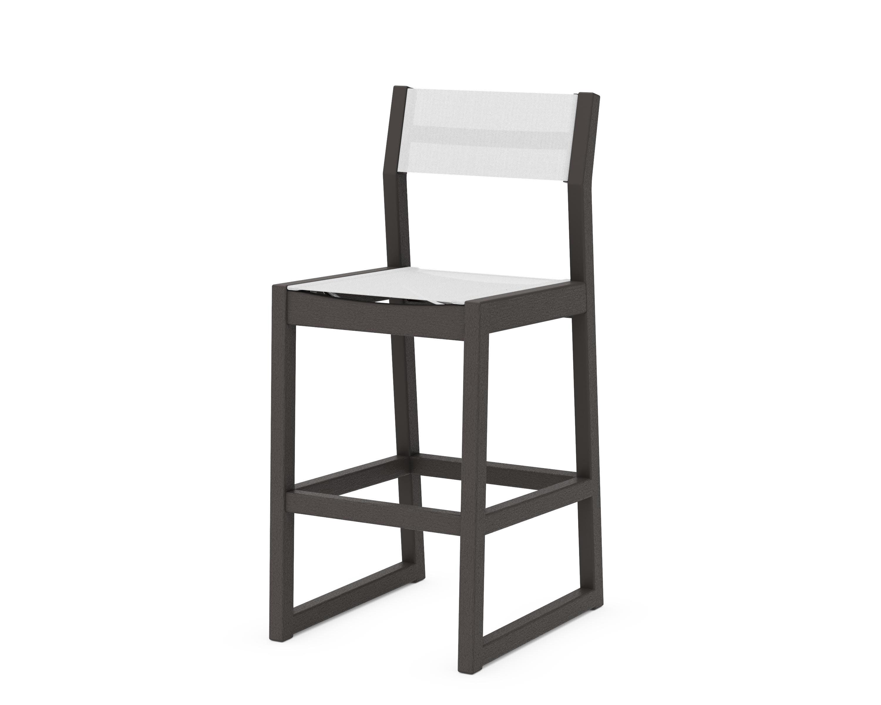EDGE Sling Bar Side Chair in Vintage Coffee / White Sling