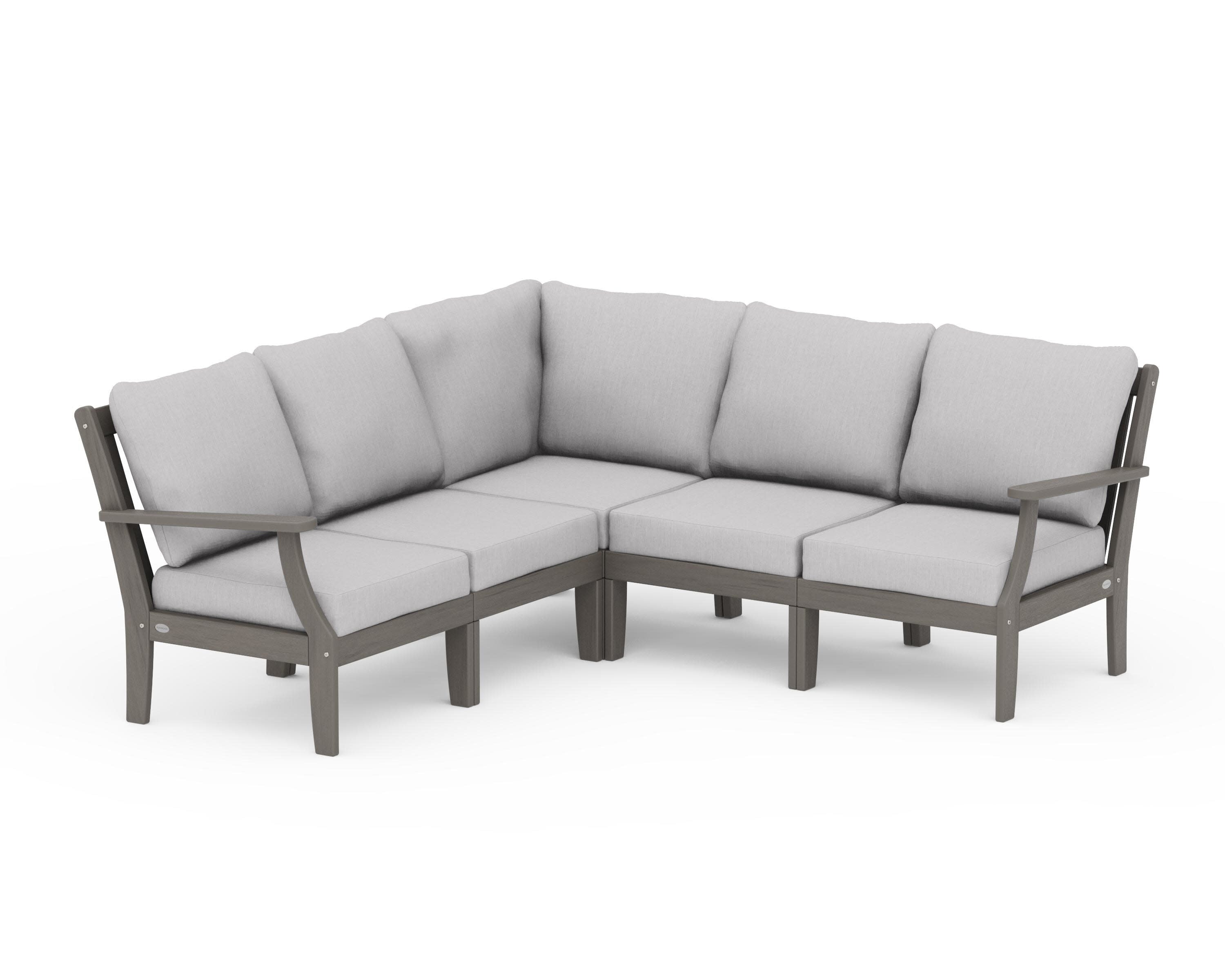 Braxton Modular 5-Piece Deep Seating Set in Driftwood / Granite
