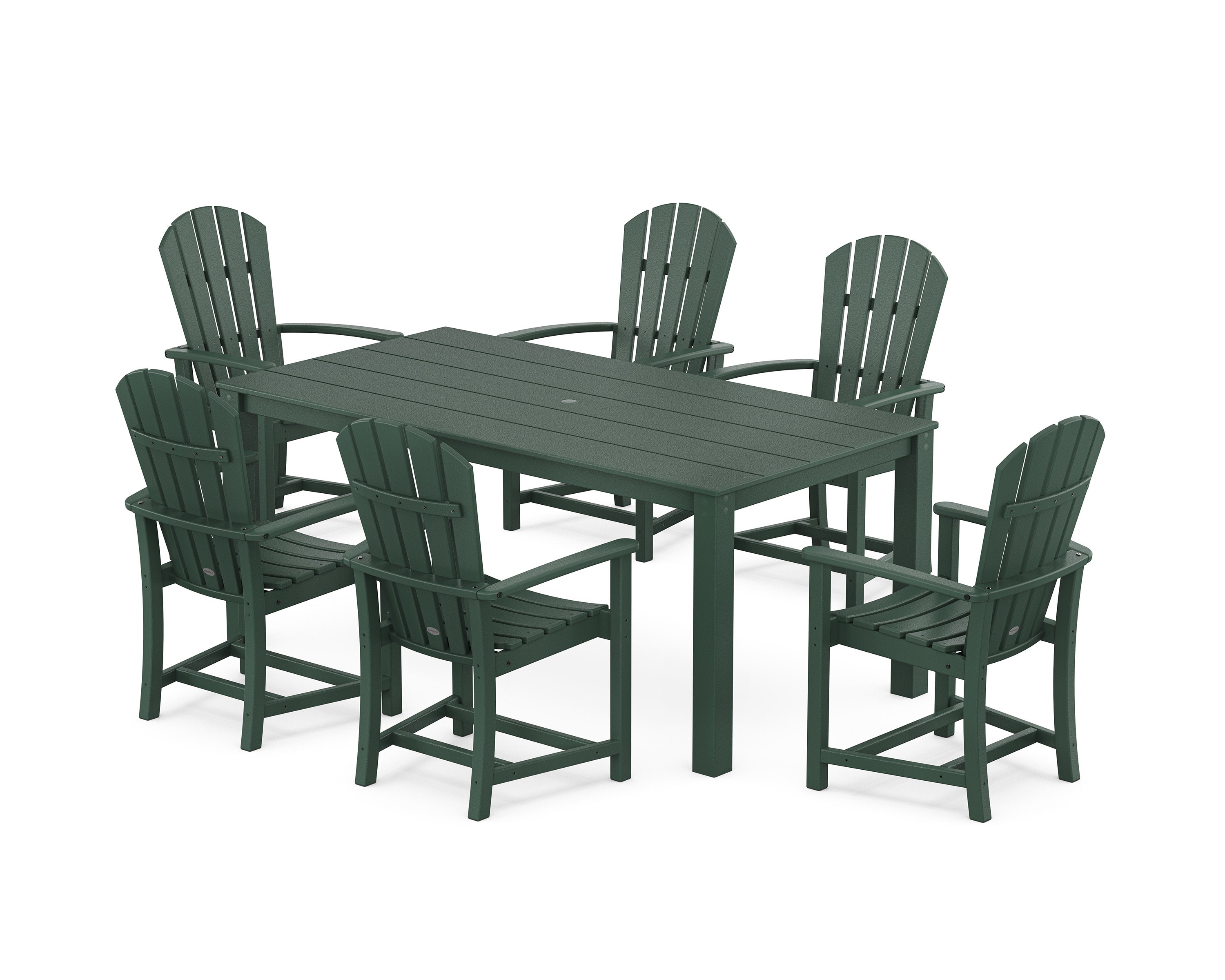 Palm Coast 7-Piece Parsons Dining Set in Green