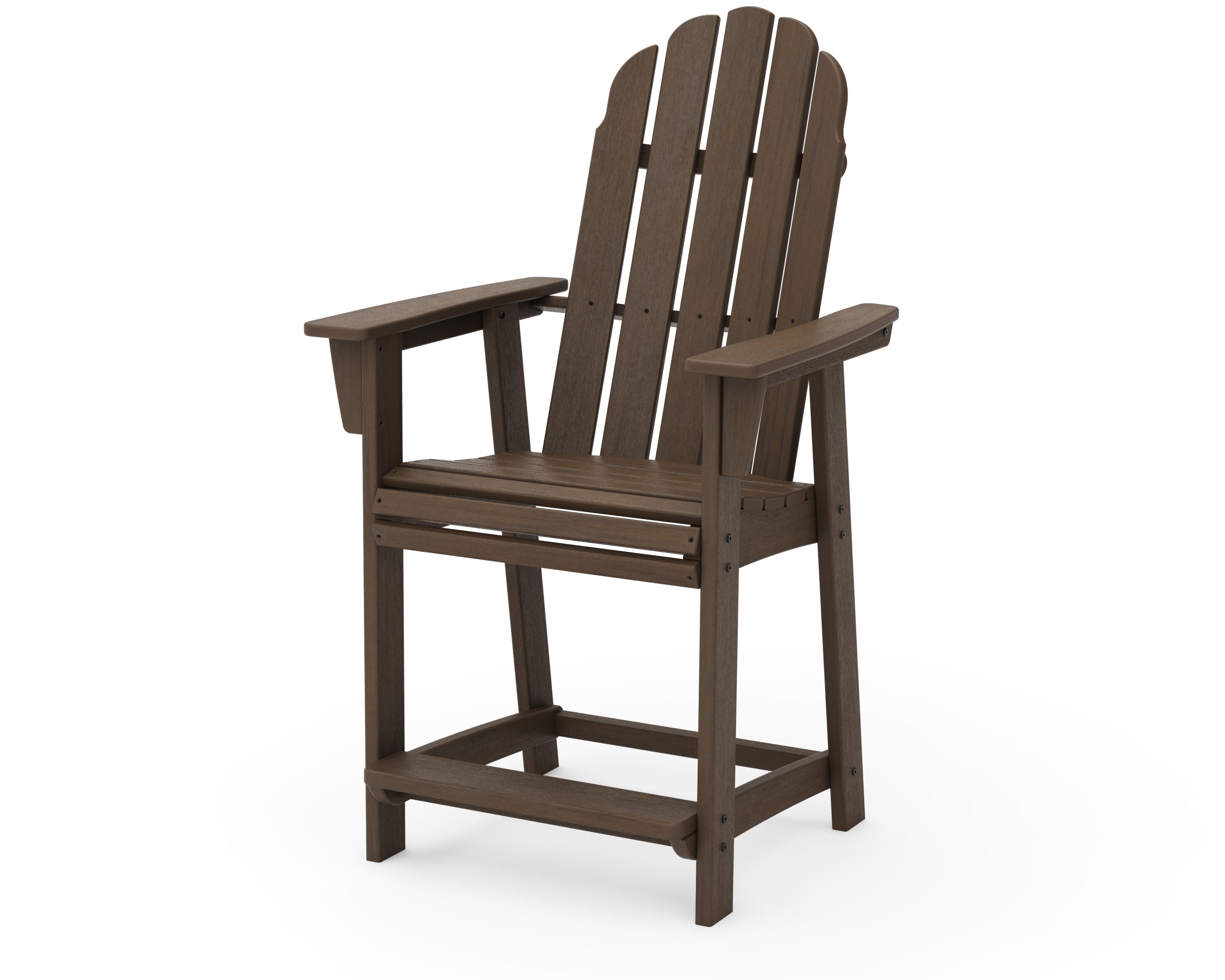 Vineyard Curveback Adirondack Counter Chair in Kona