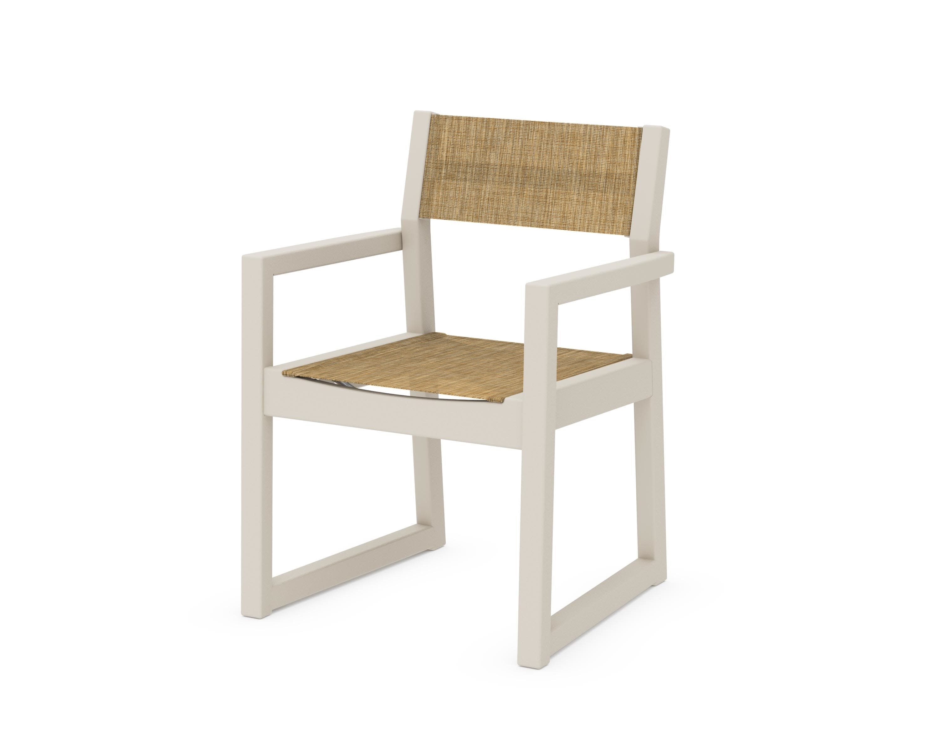 EDGE Sling Dining Arm Chair in Sand / Burlap Sling