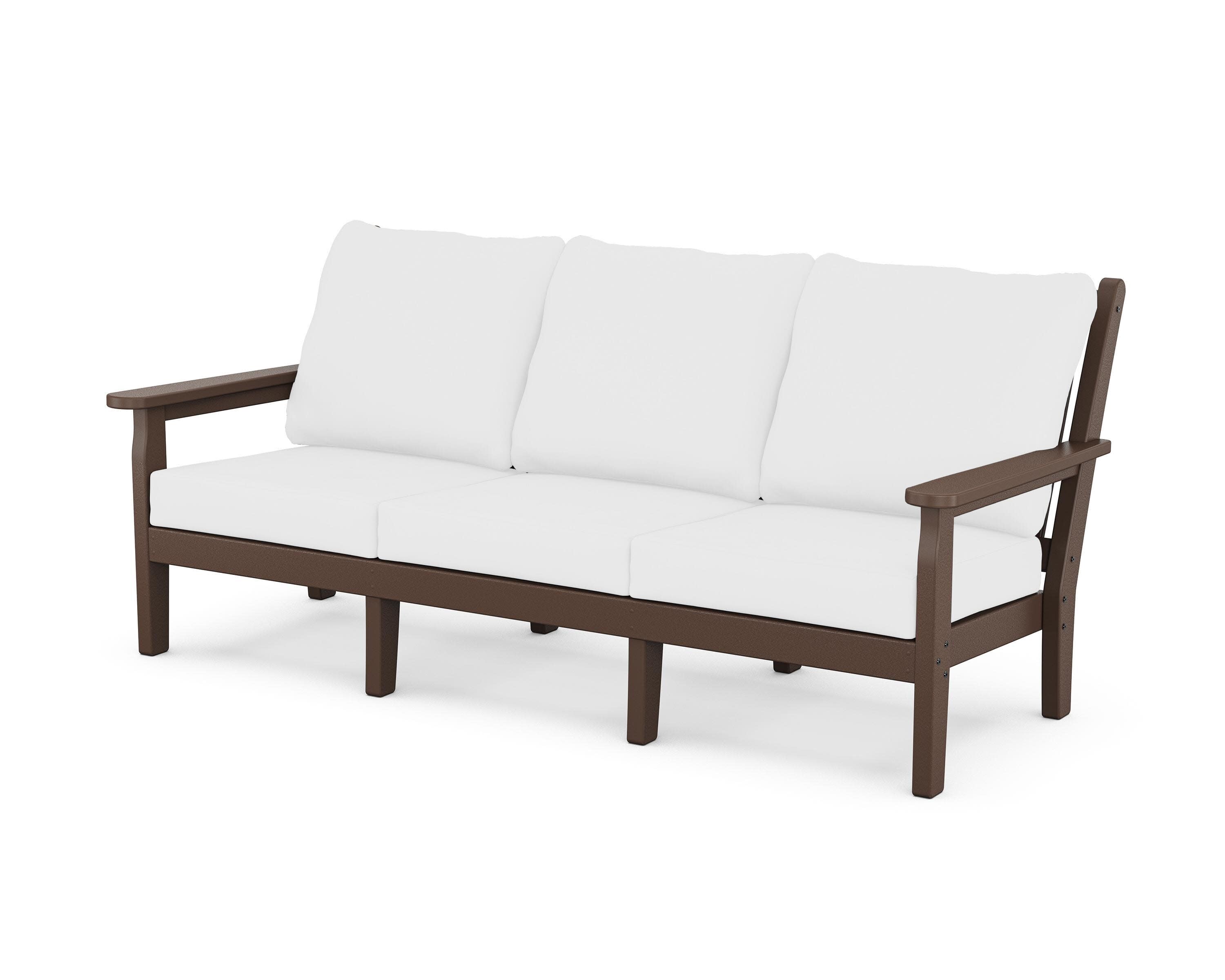 Chippendale Deep Seating Sofa in Mahogany / Natural