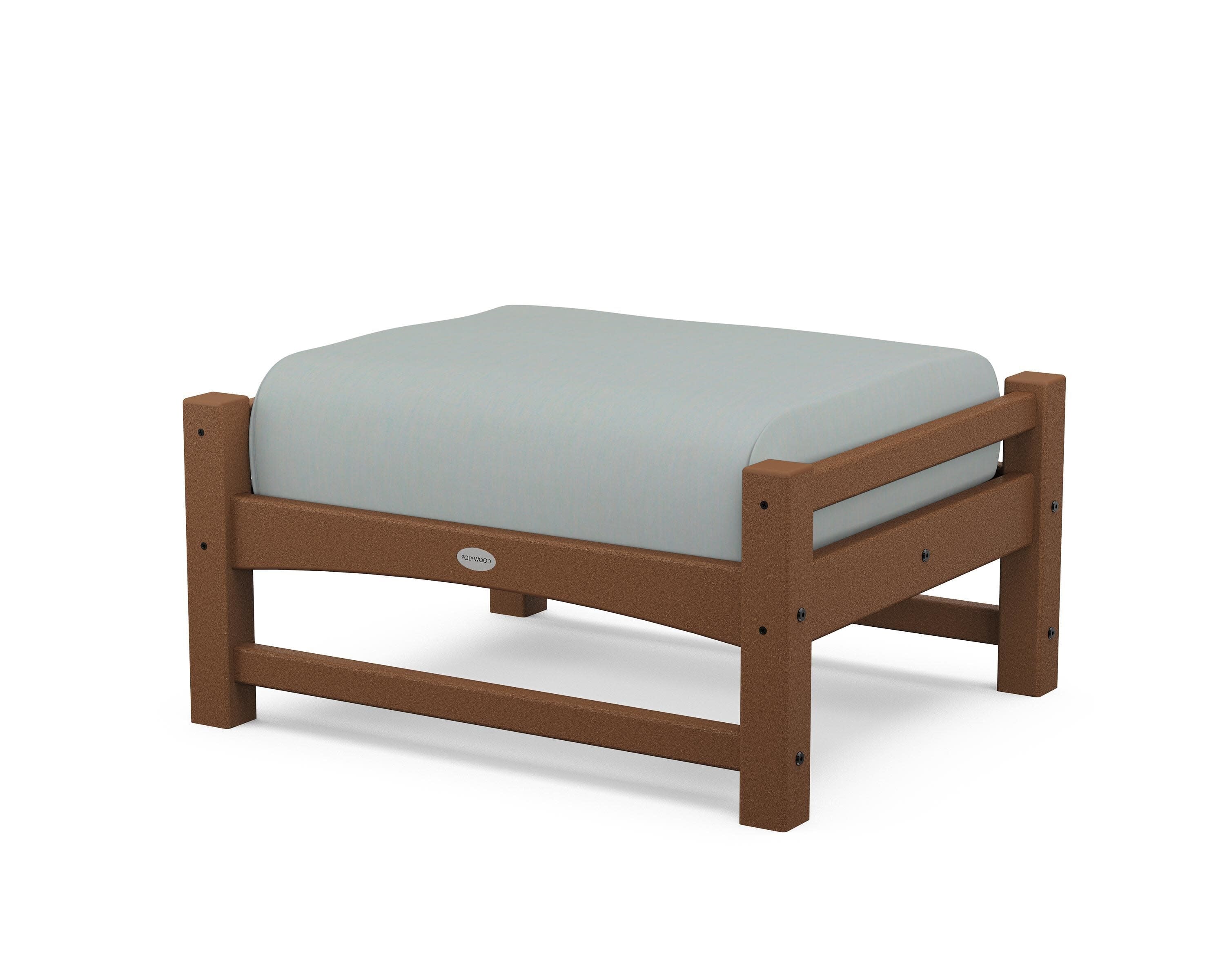 Club Ottoman in Teak / Spa