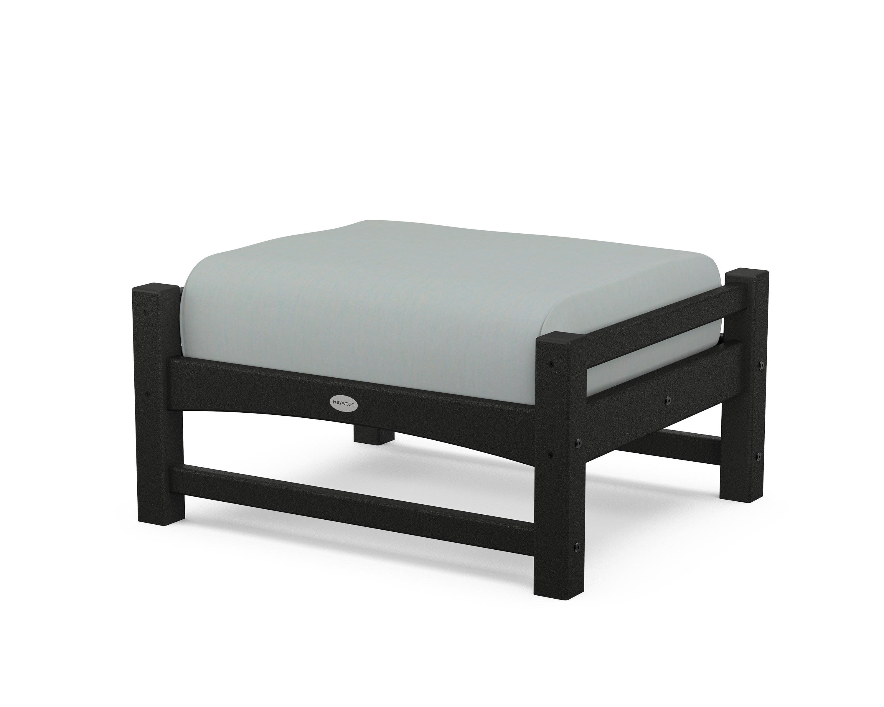 Club Ottoman in Black / Spa