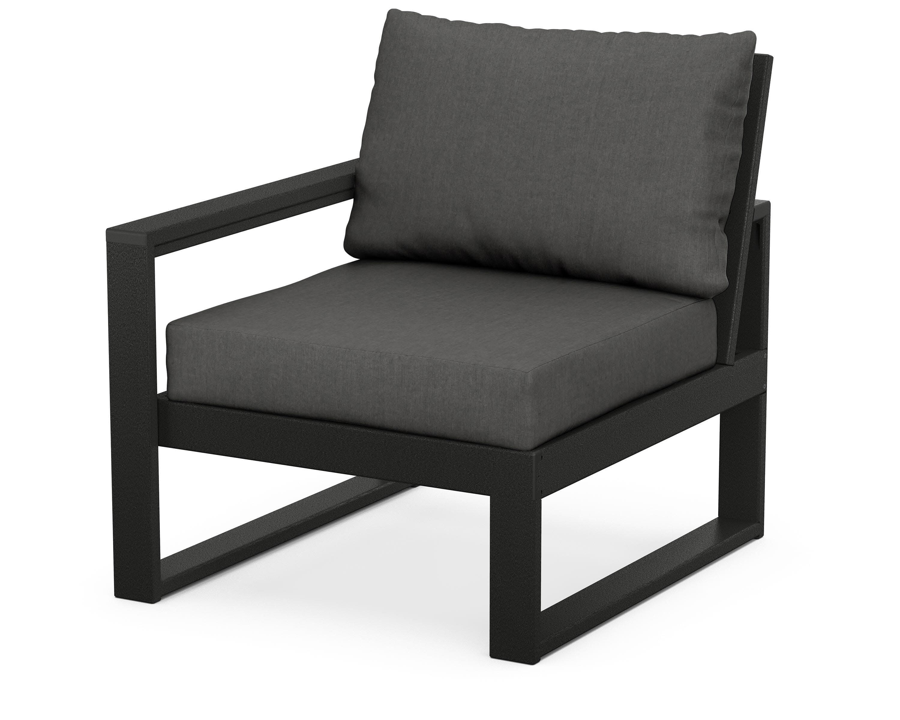 EDGE Modular Left Arm Chair in Black / Spectrum Carbon