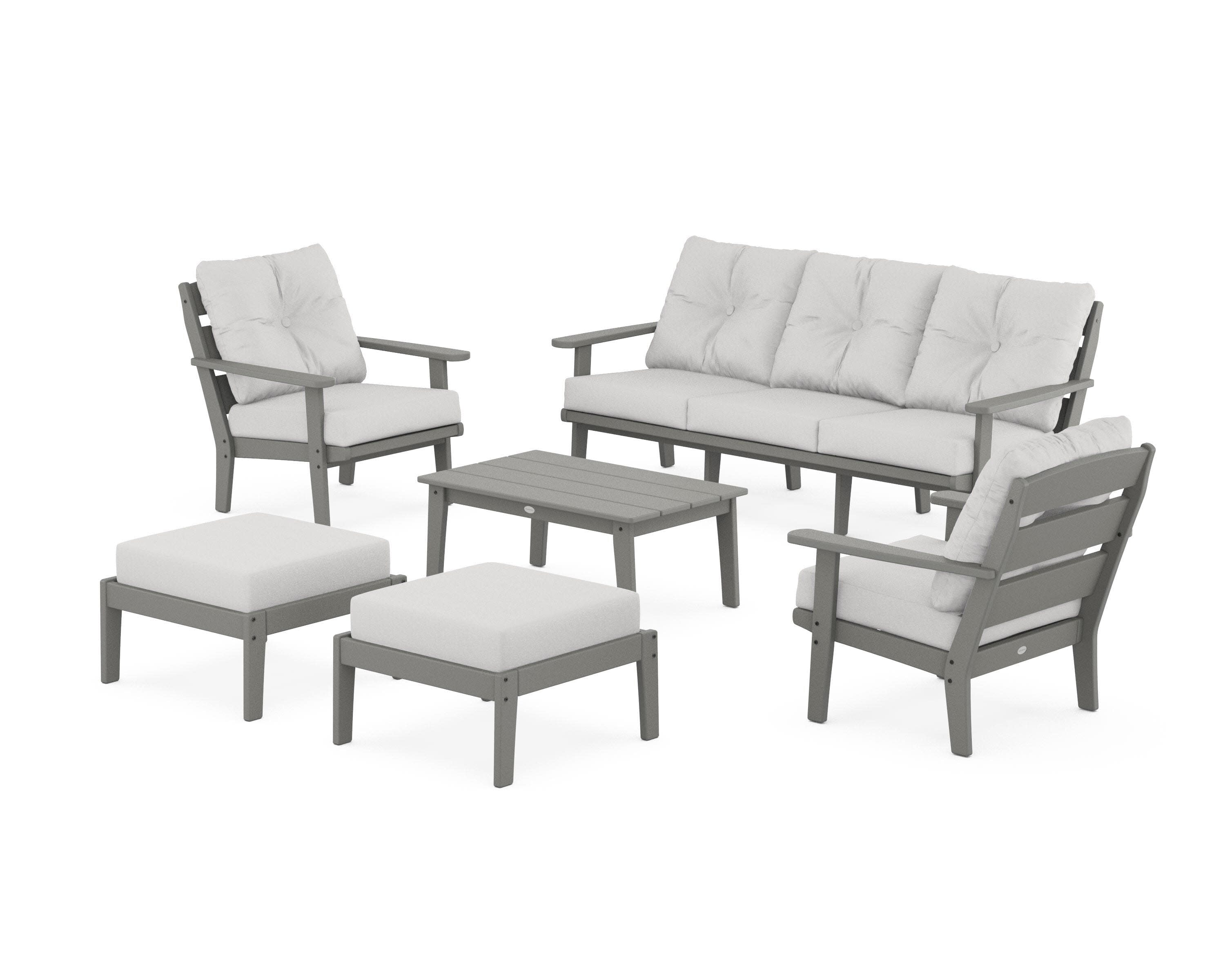Lakeside 6-Piece Lounge Sofa Set in Slate Grey / Diamond in the Rough