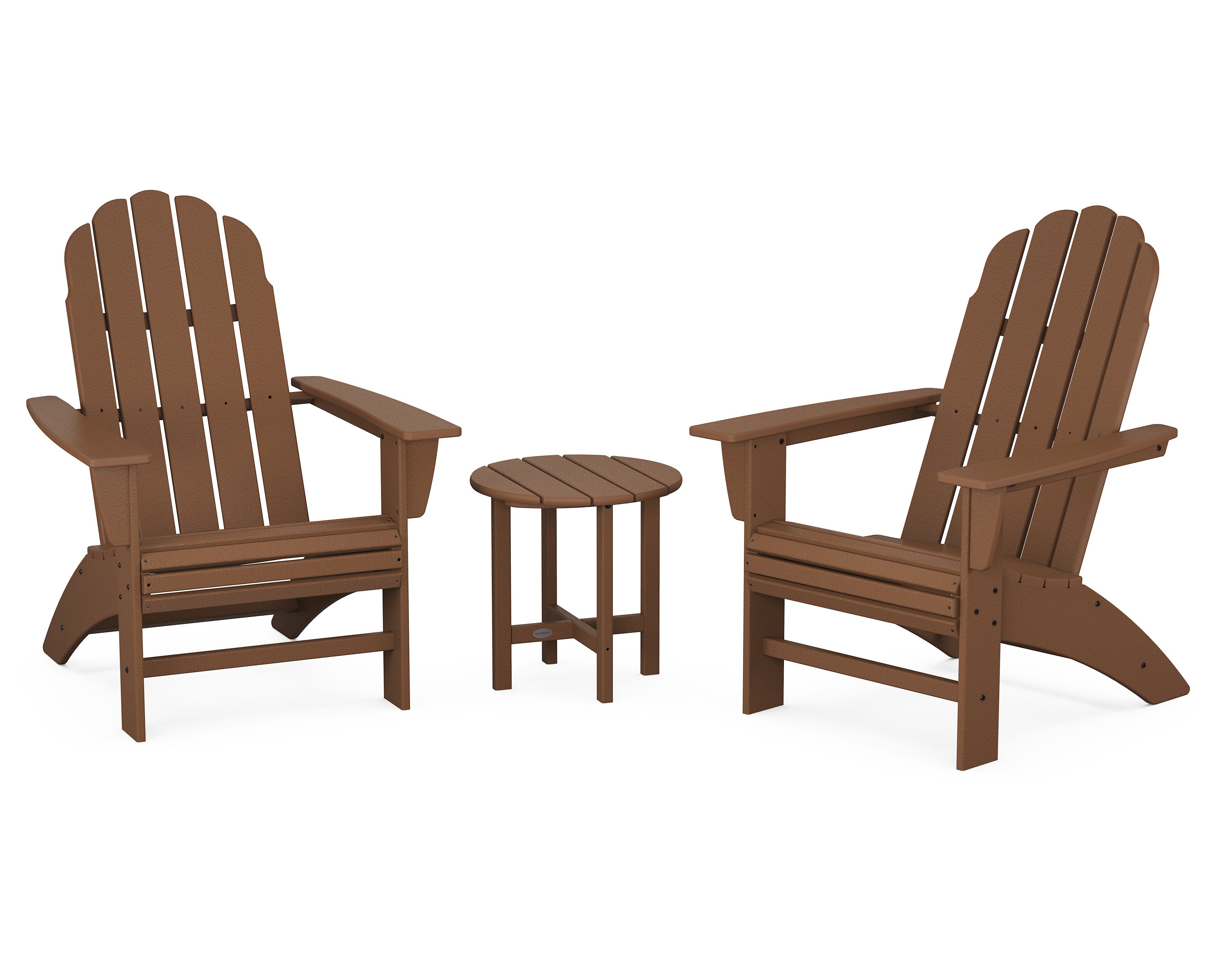 Vineyard 3-Piece Curveback Adirondack Set in Teak