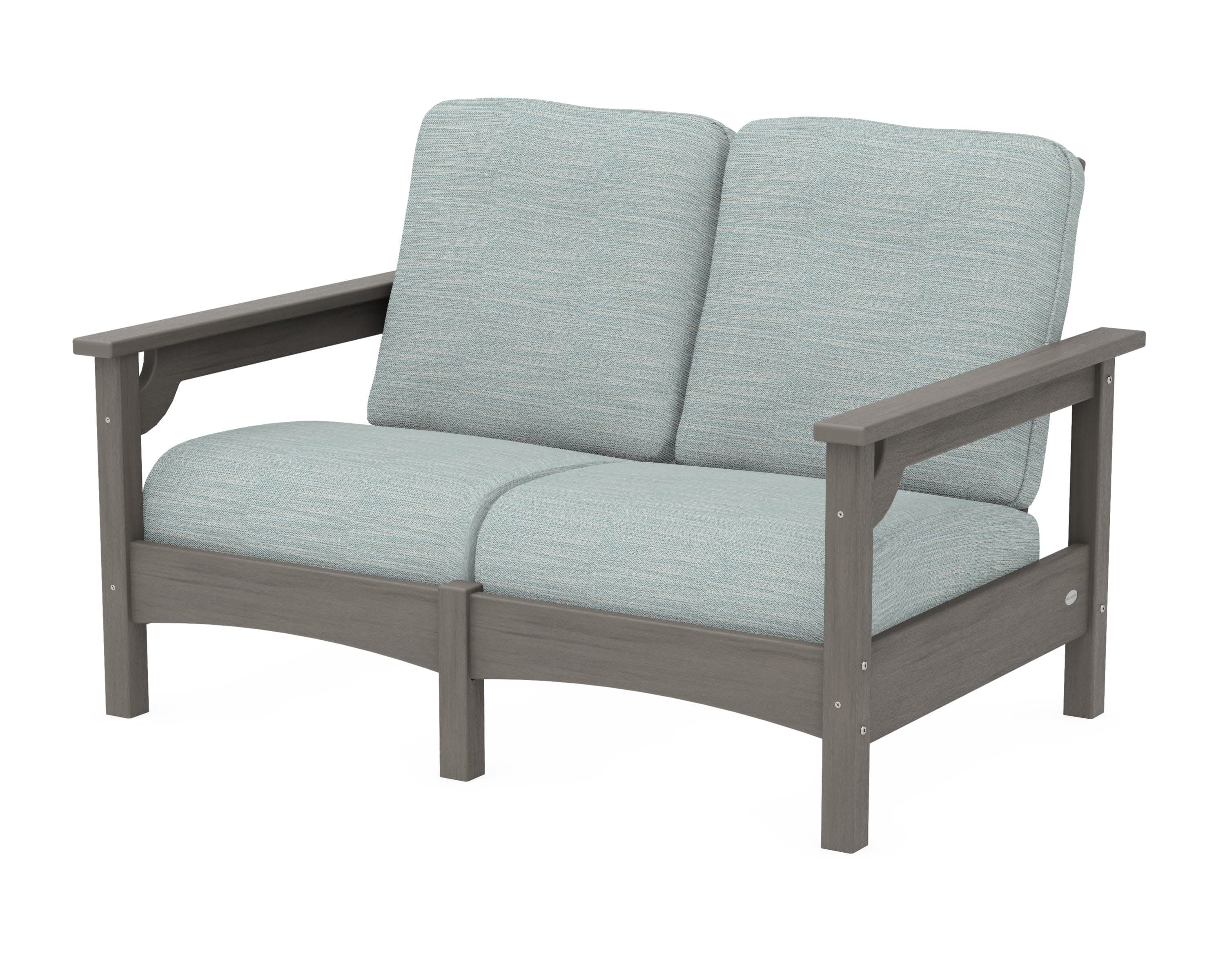 Club Loveseat in Driftwood / Soothe Mist