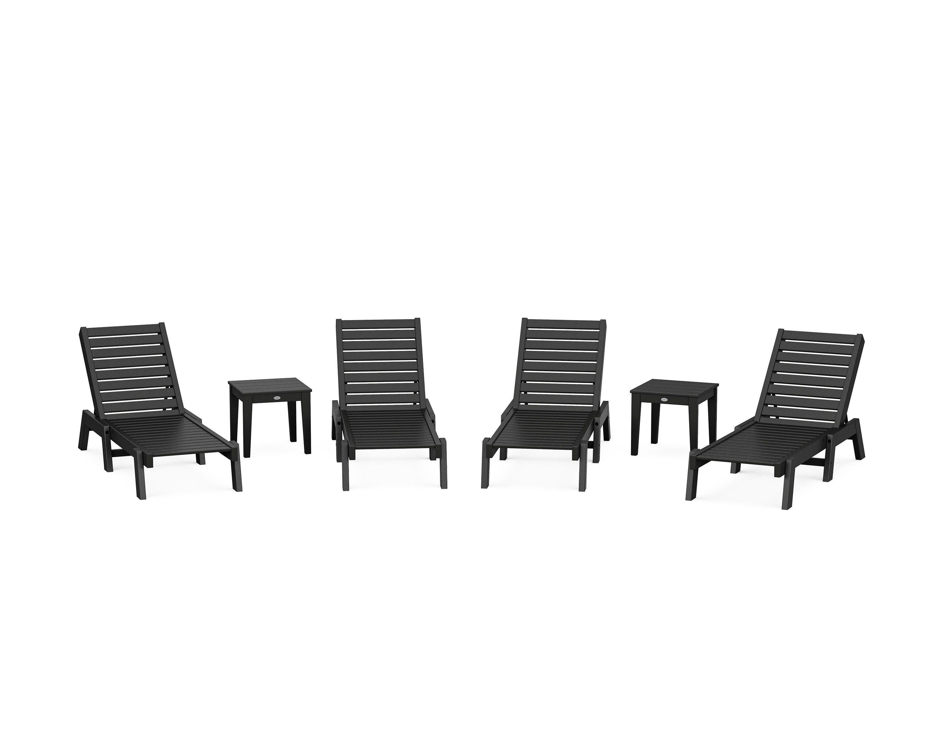 Captain Chaise 6-Piece Set in Black