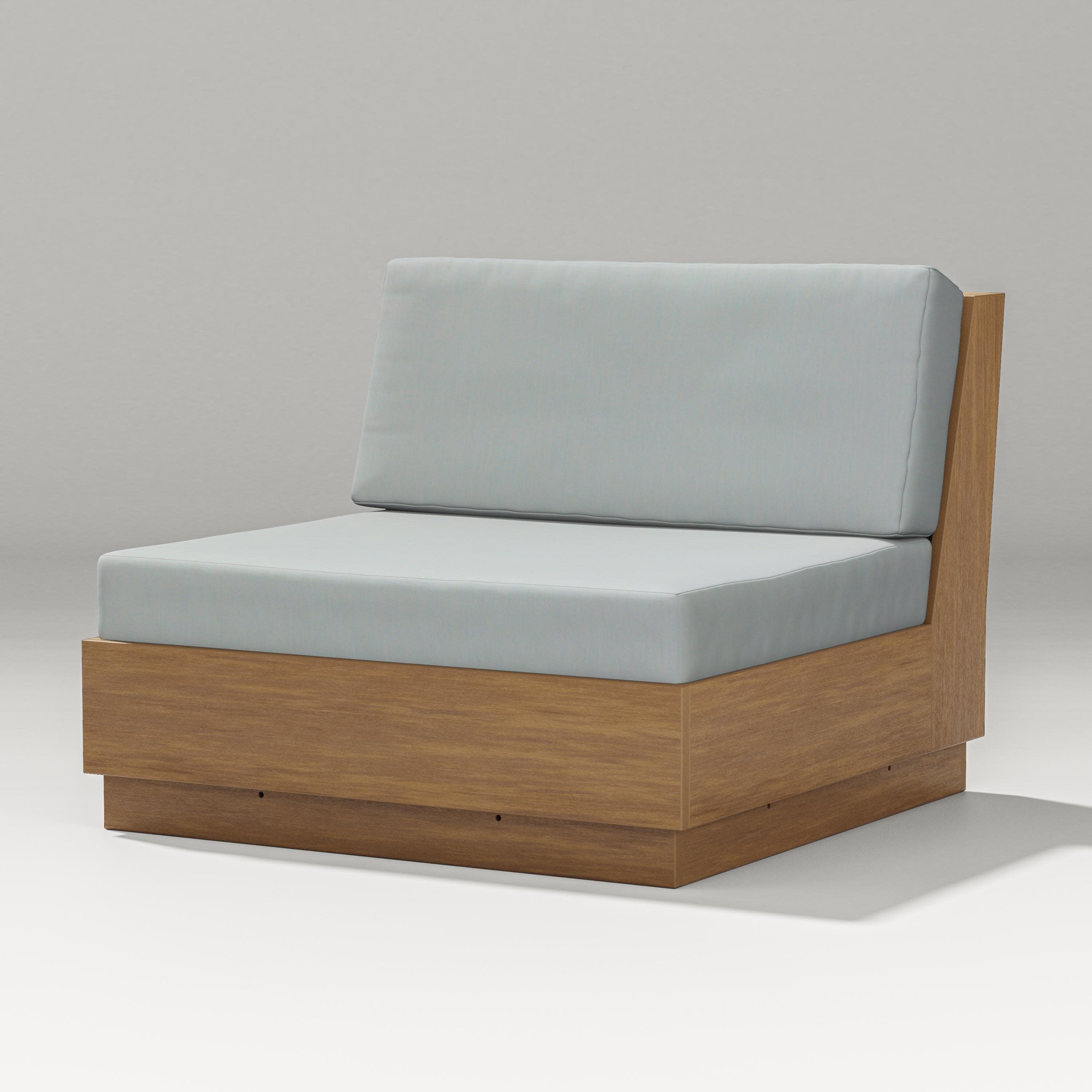 Elevate Modular Armless Chair in Natural / Spa