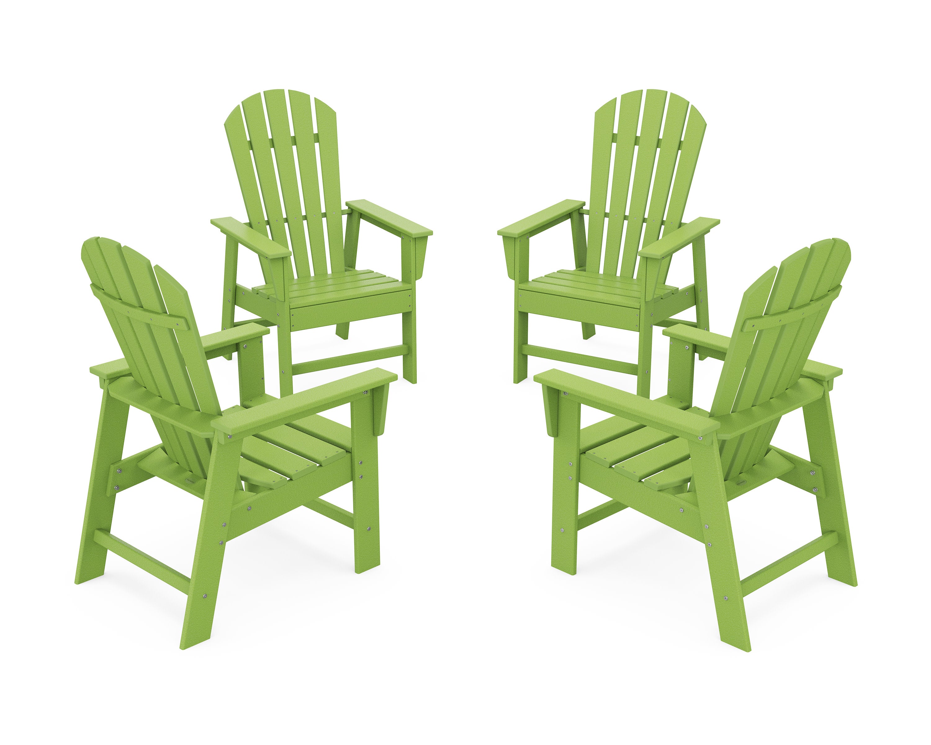 4-Piece South Beach Casual Chair Conversation Set in Lime