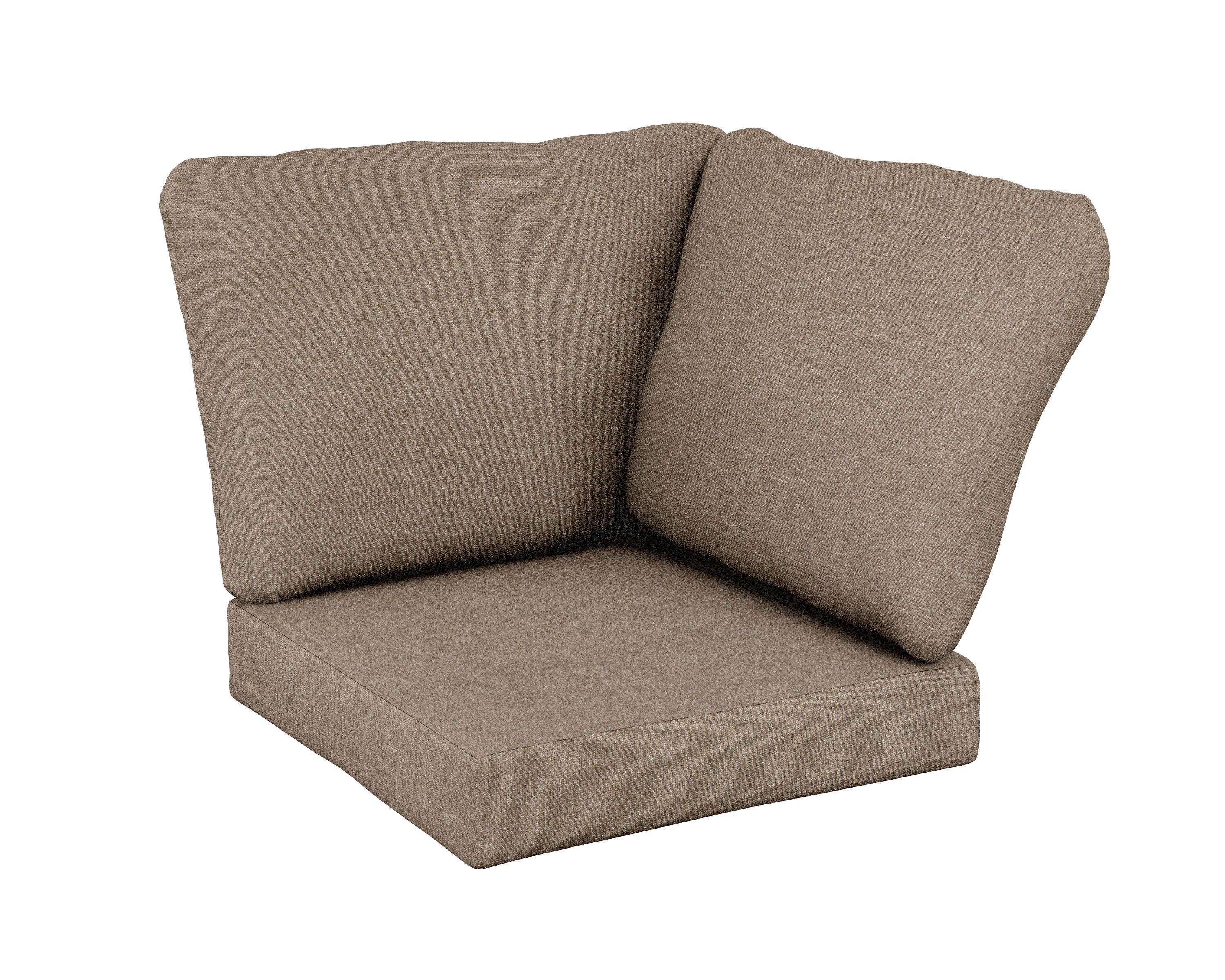 Baffle Modular Corner Cushion in Spiced Burlap
