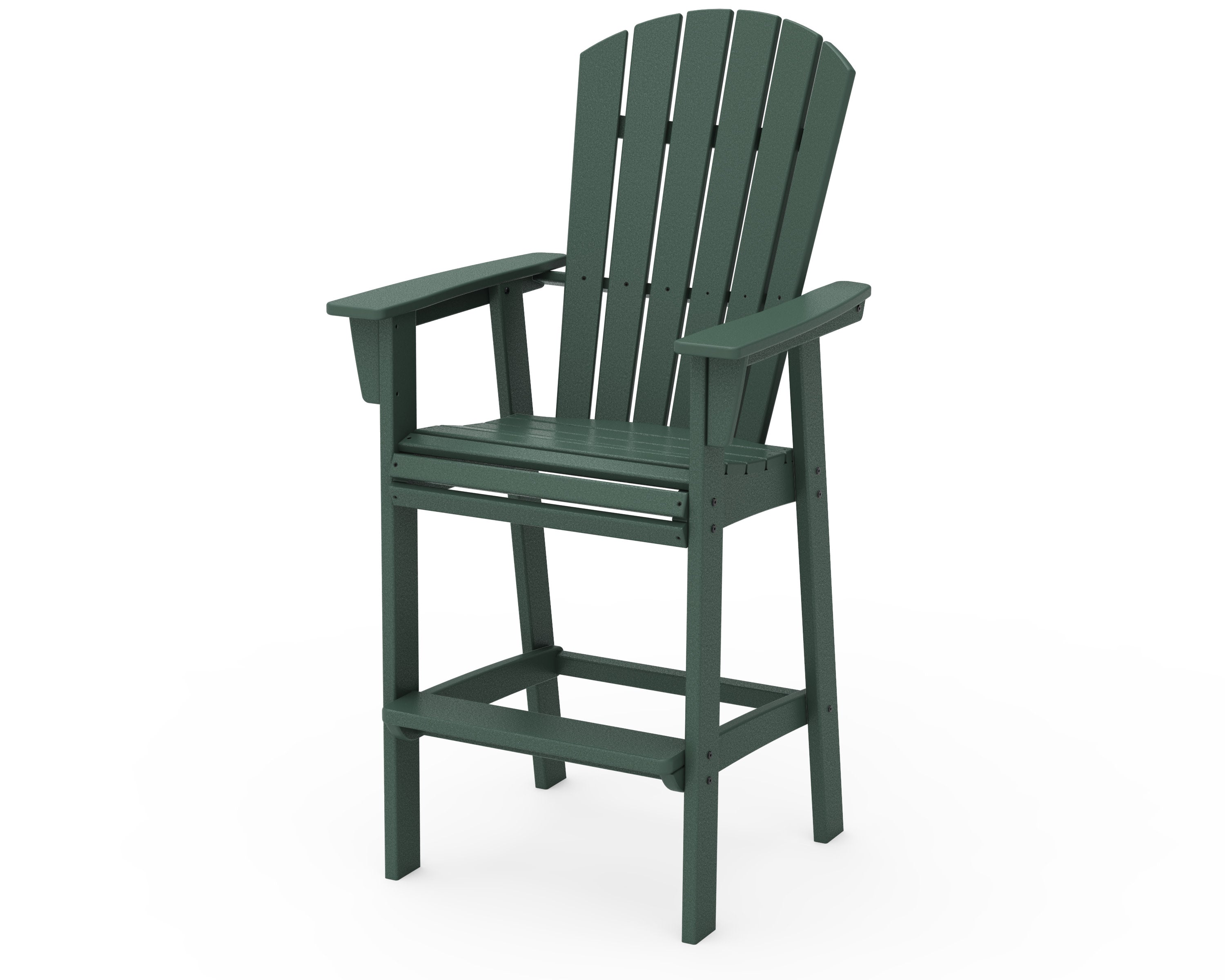Nautical Curveback Adirondack Bar Chair in Green