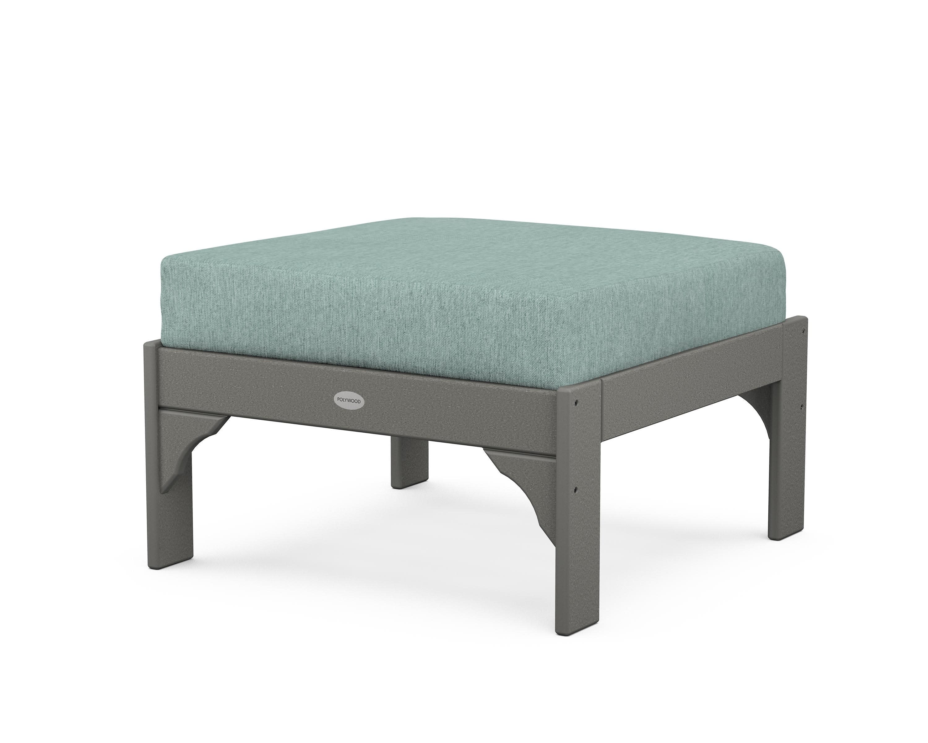 Vineyard Deep Seating Ottoman in Slate Grey / Glacier Spa