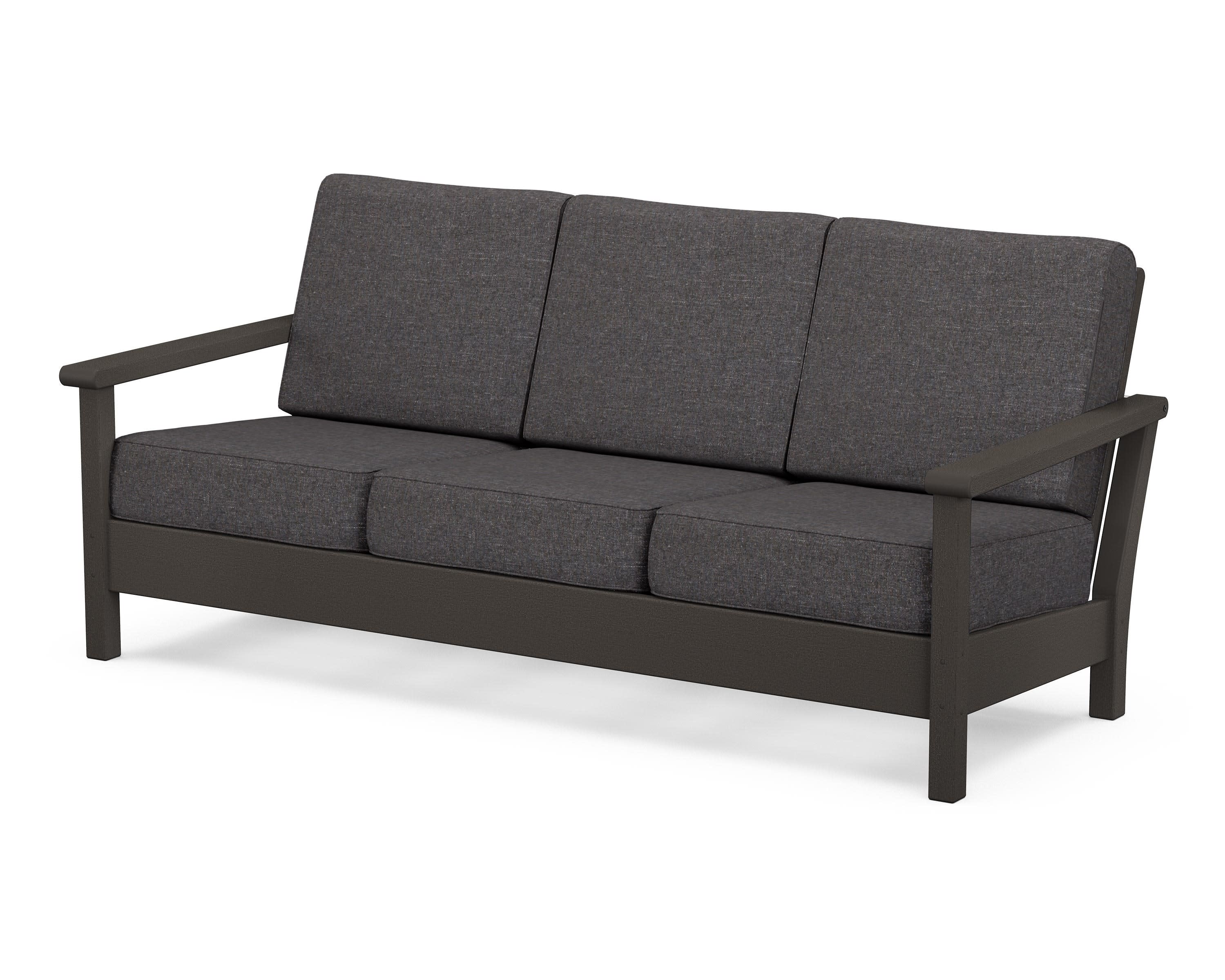 Harbour Deep Seating Sofa in Vintage Coffee / Ash Charcoal