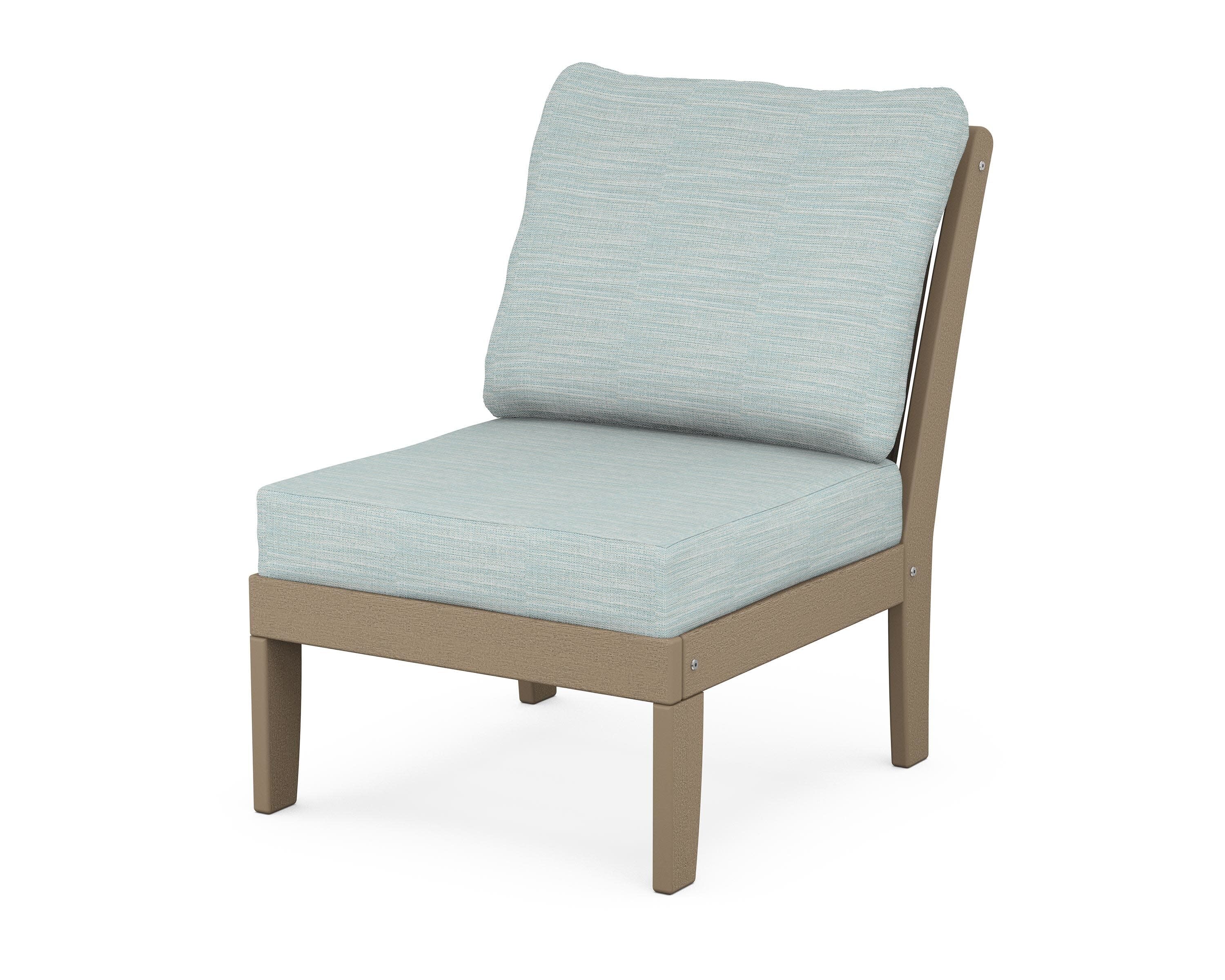 Braxton Modular Armless Chair in Vintage Sahara / Soothe Mist