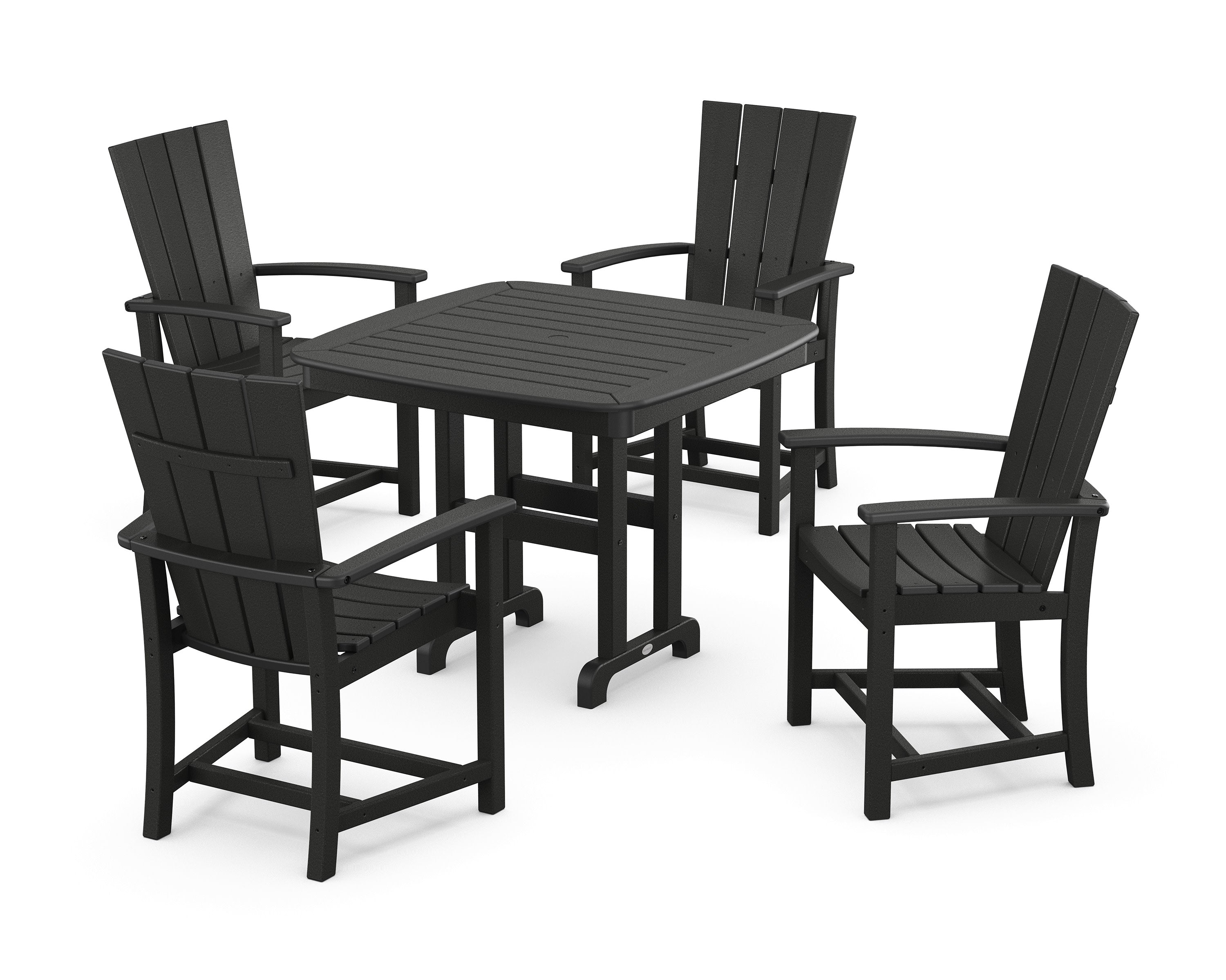 Quattro 5-Piece Dining Set in Black
