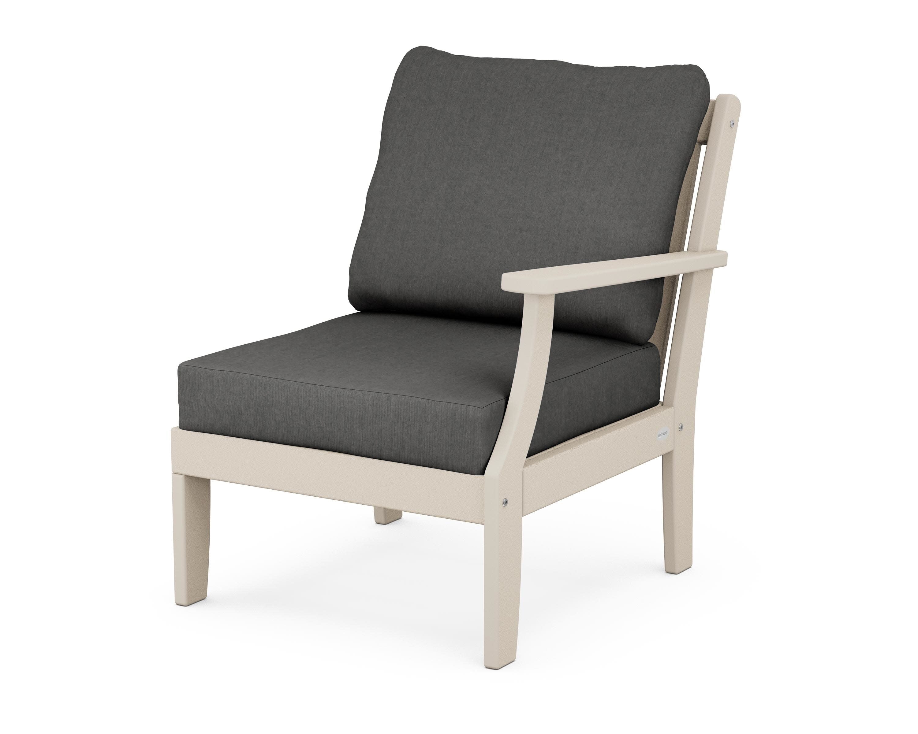 Braxton Modular Right Arm Chair in Sand / Spectrum Carbon