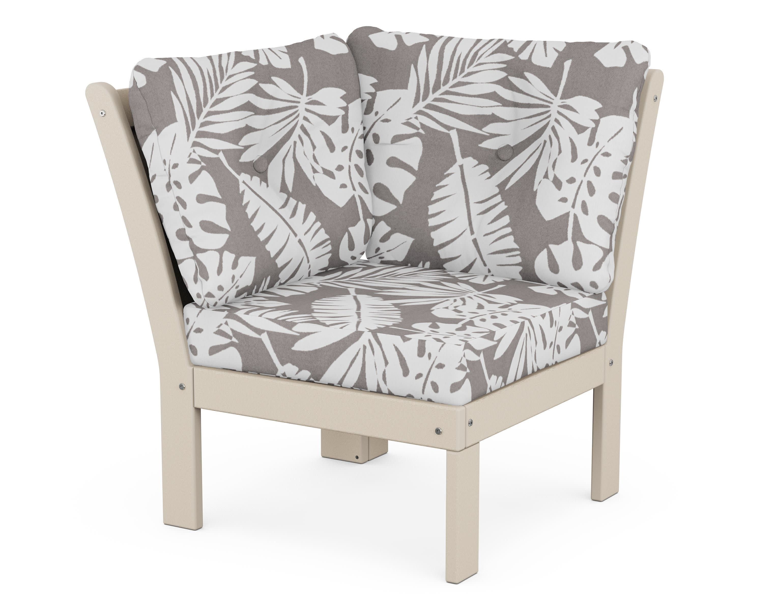 Vineyard Modular Corner Chair in Sand / Leaf Grey Mist