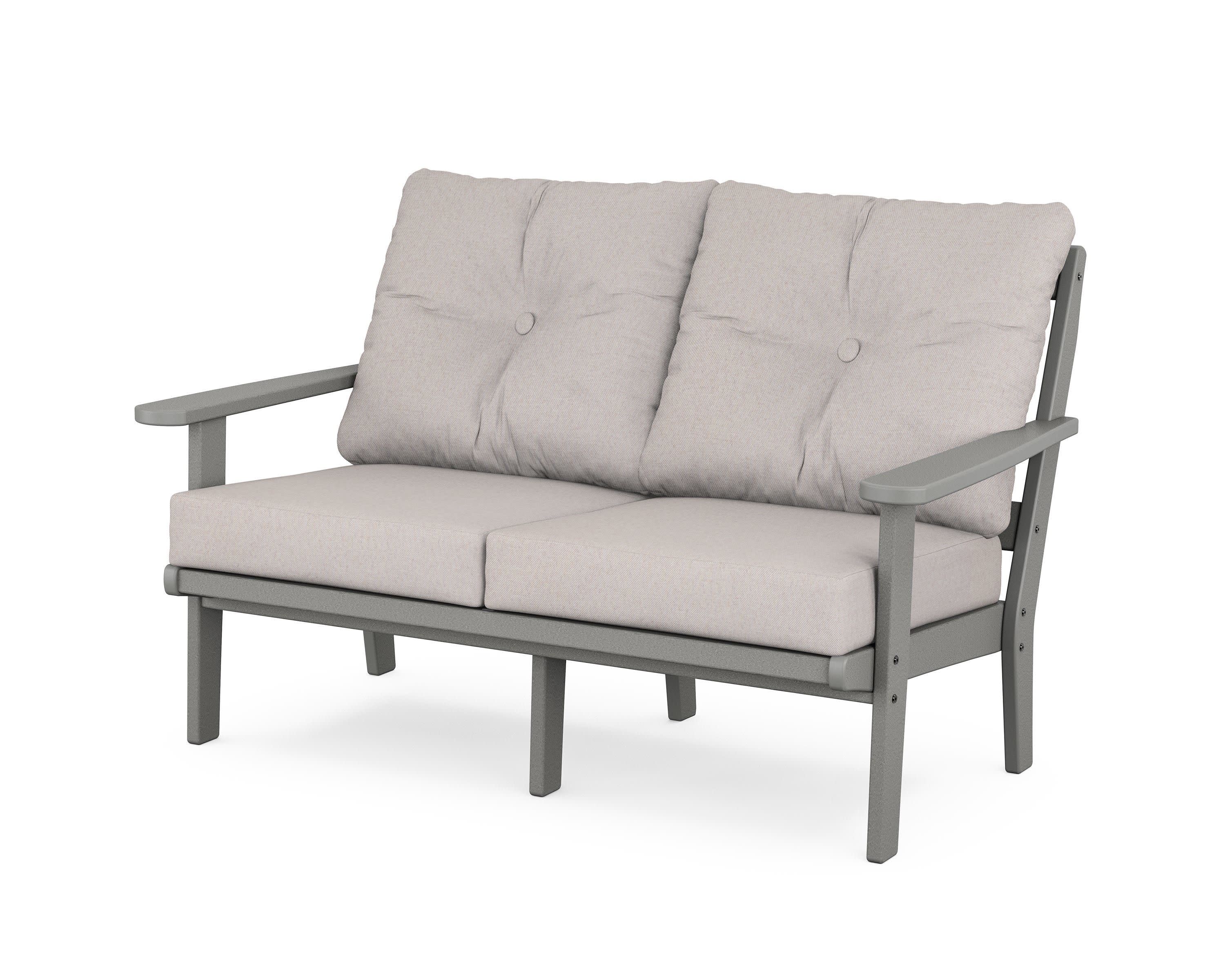 Mission Deep SeatingLoveseat in Slate Grey / Dune Burlap