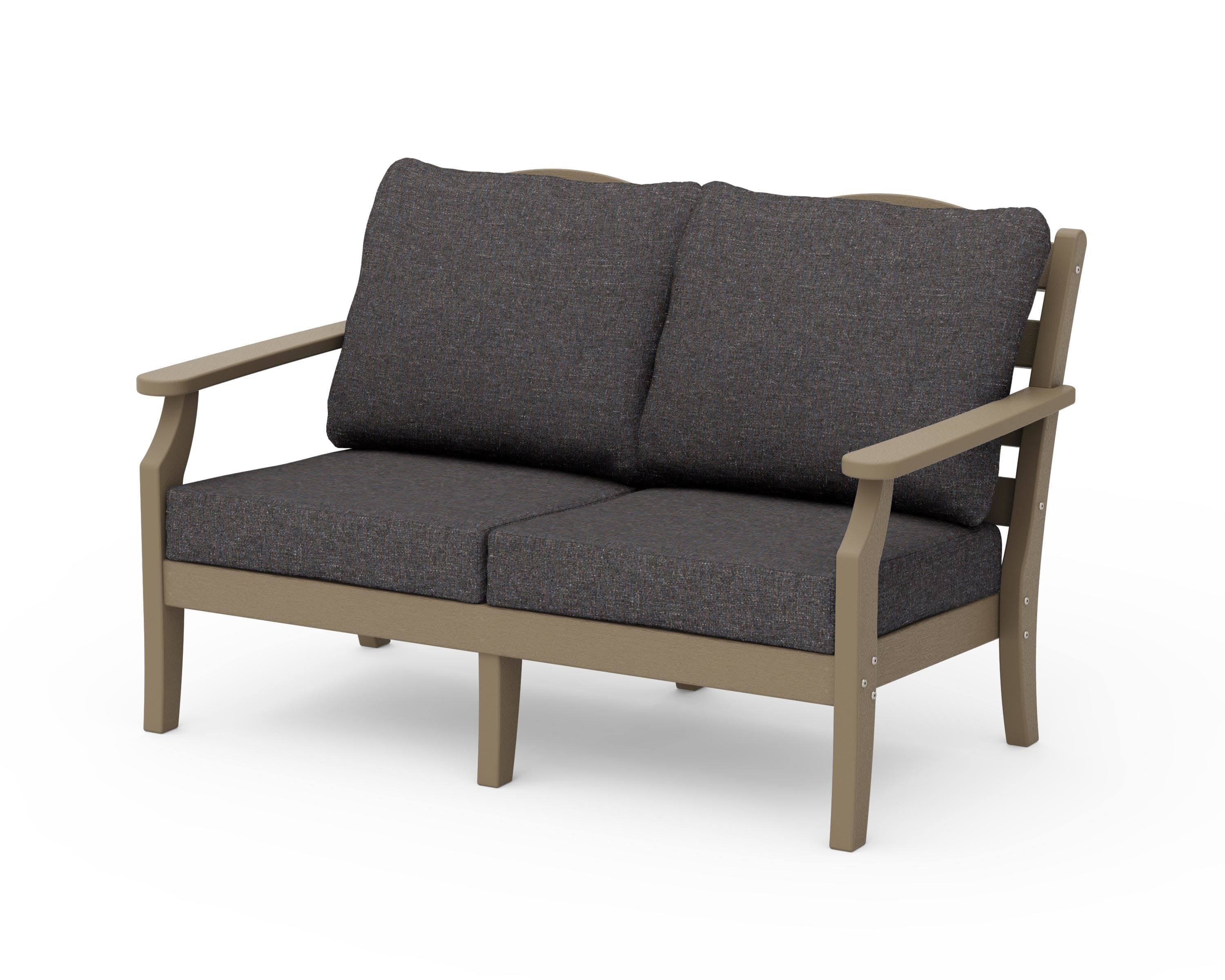 Savannah Deep Seating Loveseat in Vintage Sahara / Ash Charcoal
