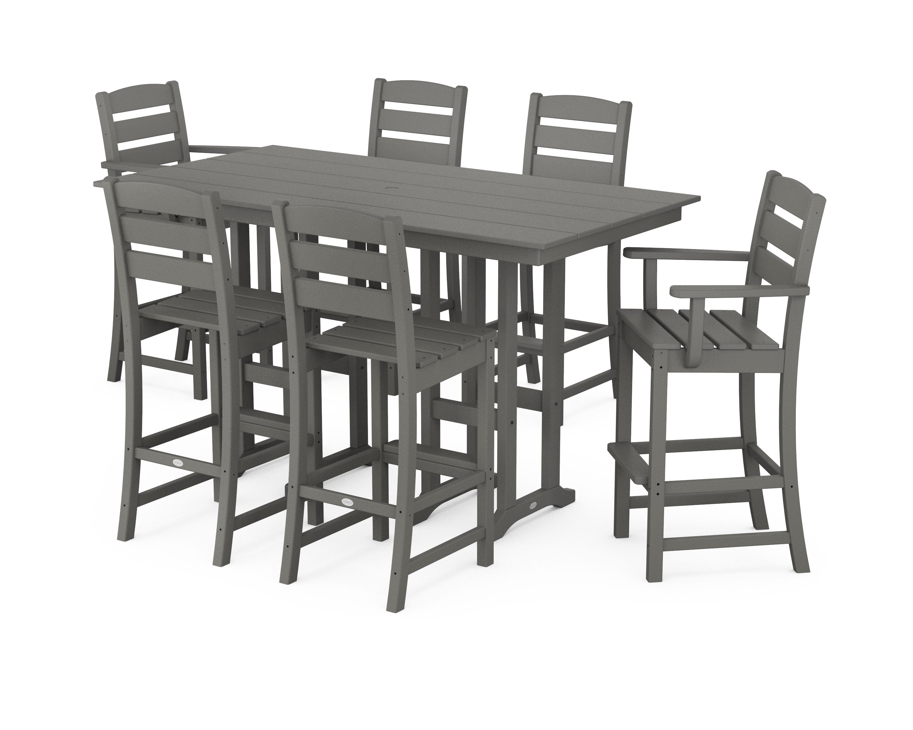 Lakeside 7-Piece Bar Set in Slate Grey