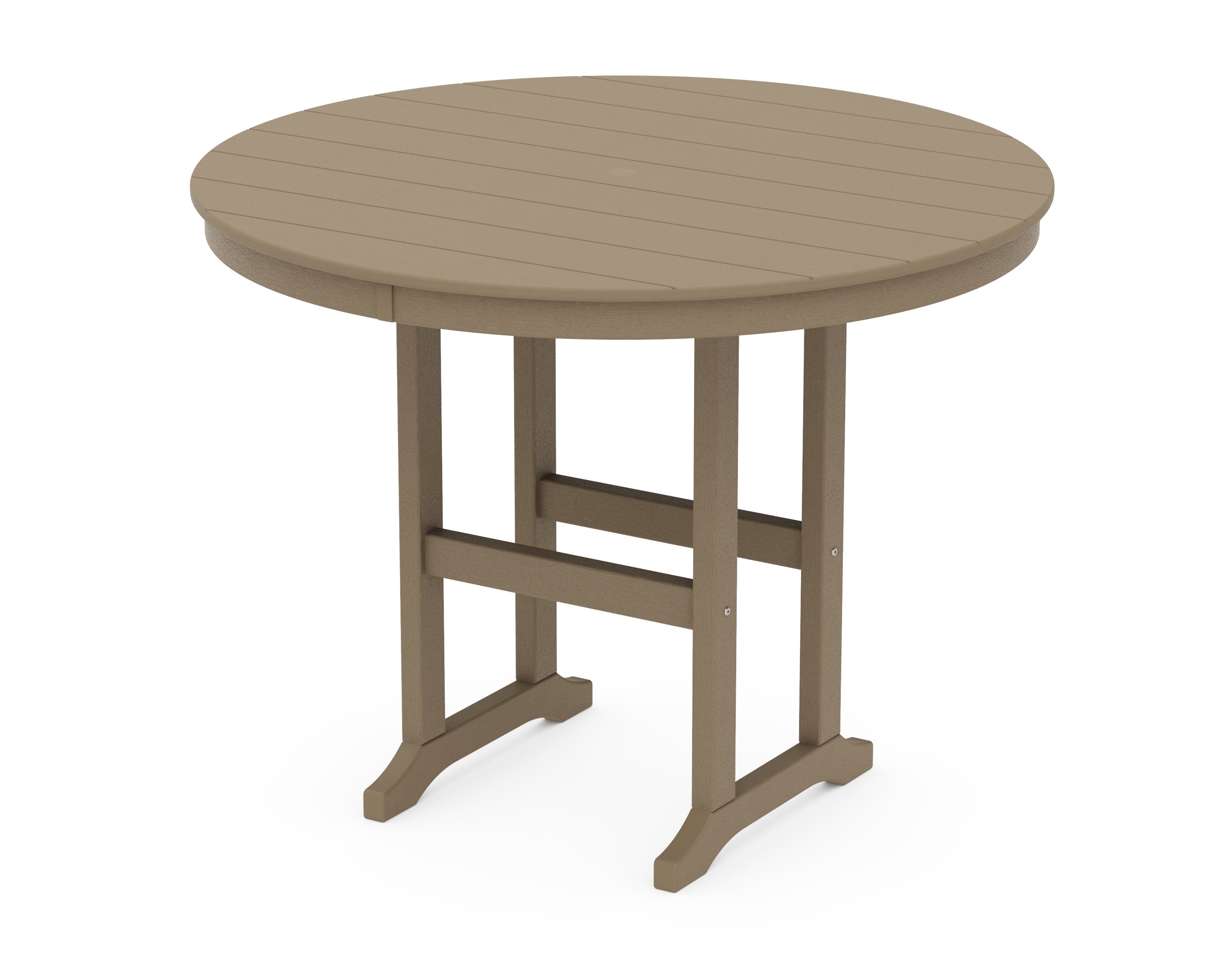 48" Round Farmhouse Counter Table in Vintage Sahara