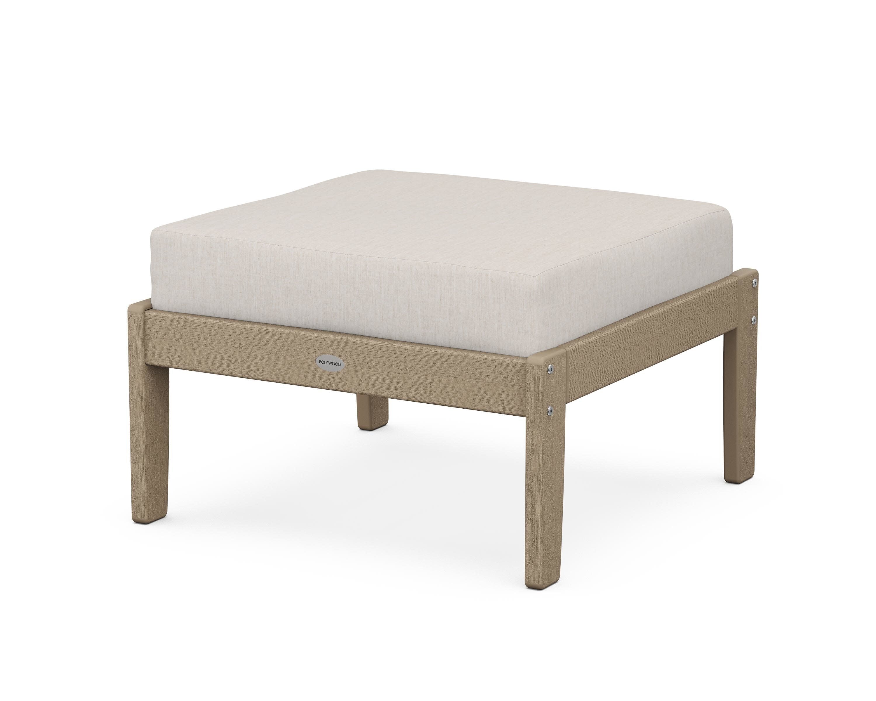 Braxton Deep Seating Ottoman in Vintage Sahara / Cast Ash