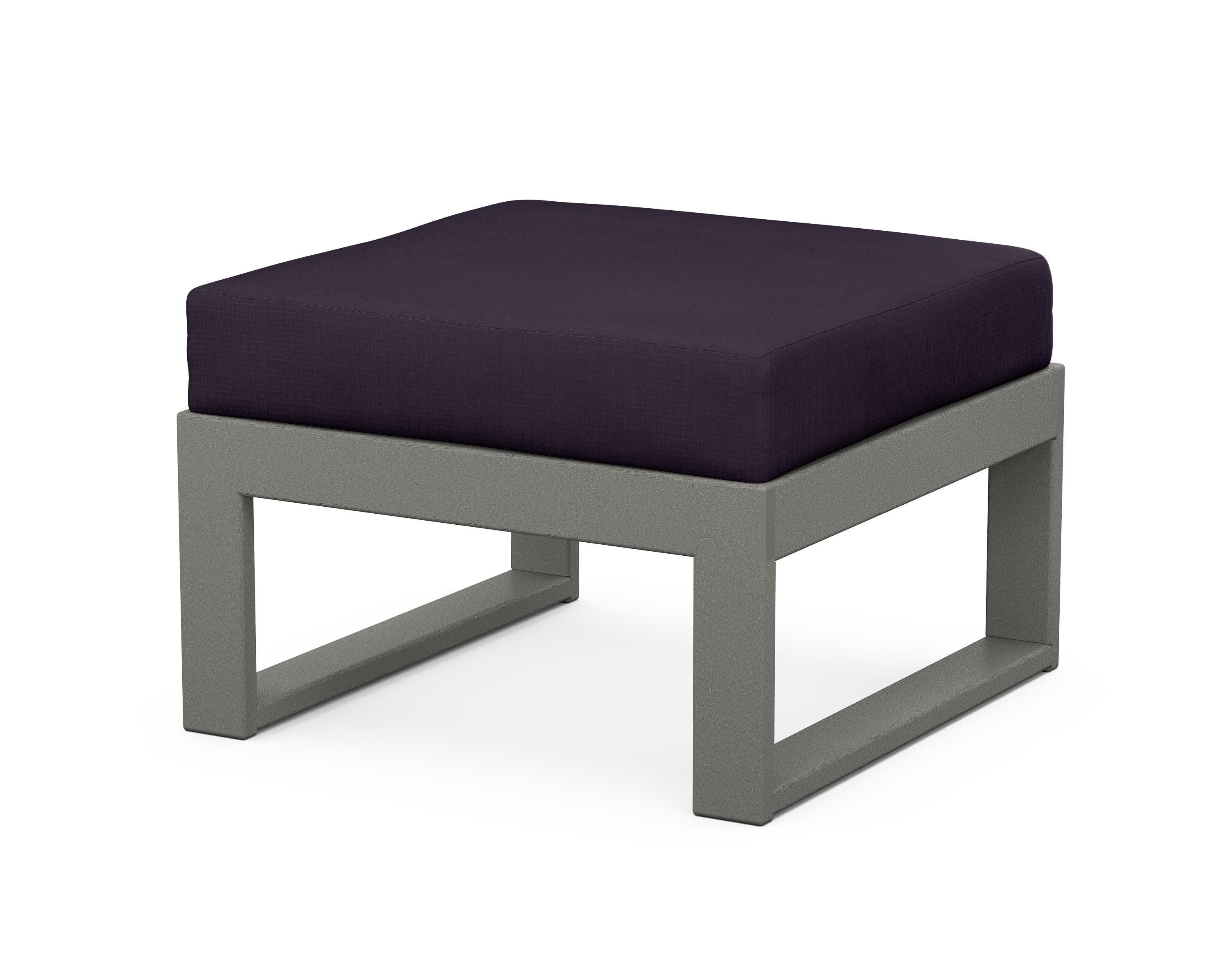 Modular Ottoman - Modern in Slate Grey / Navy Linen