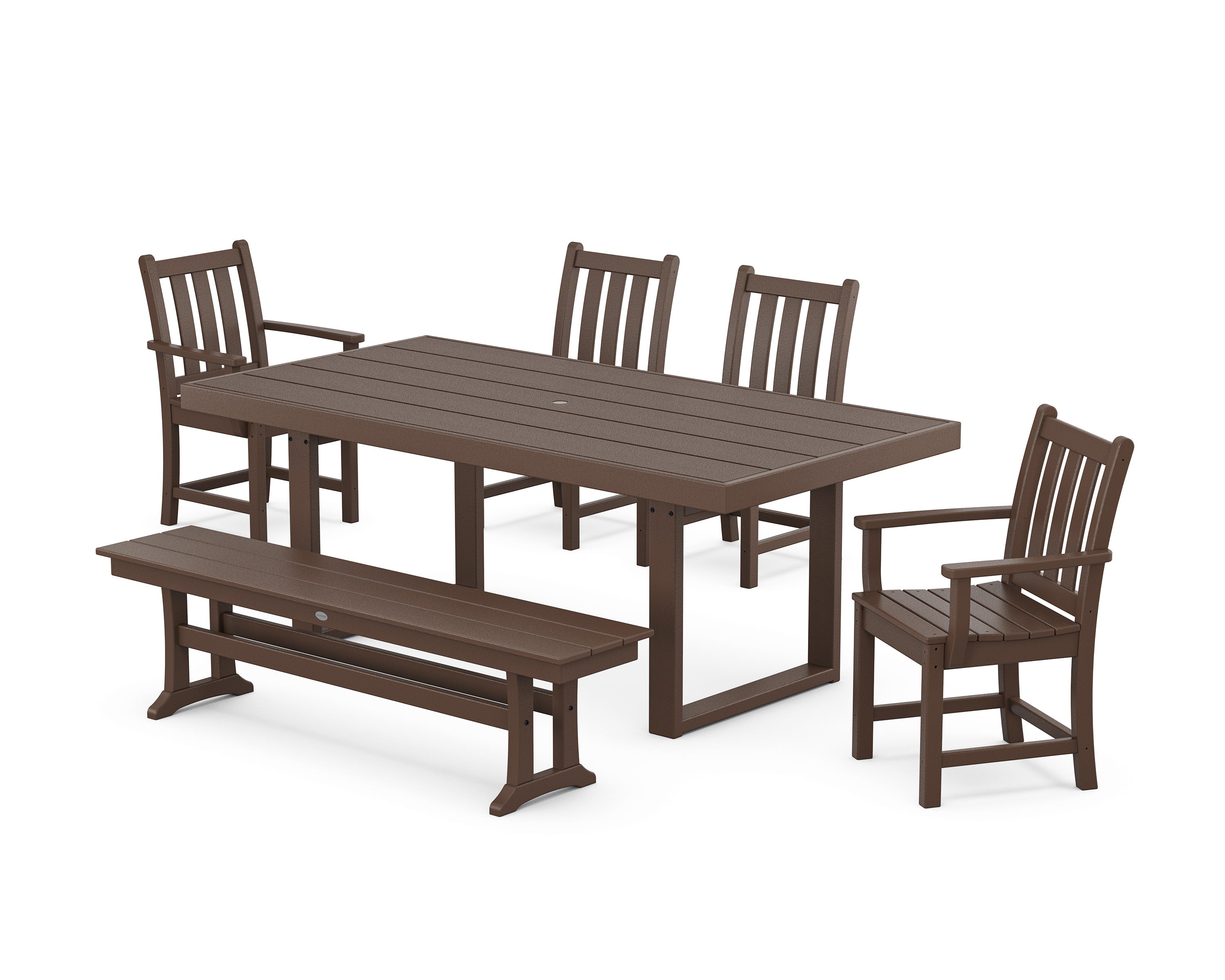 Traditional Garden 6-Piece Dining Set in Mahogany