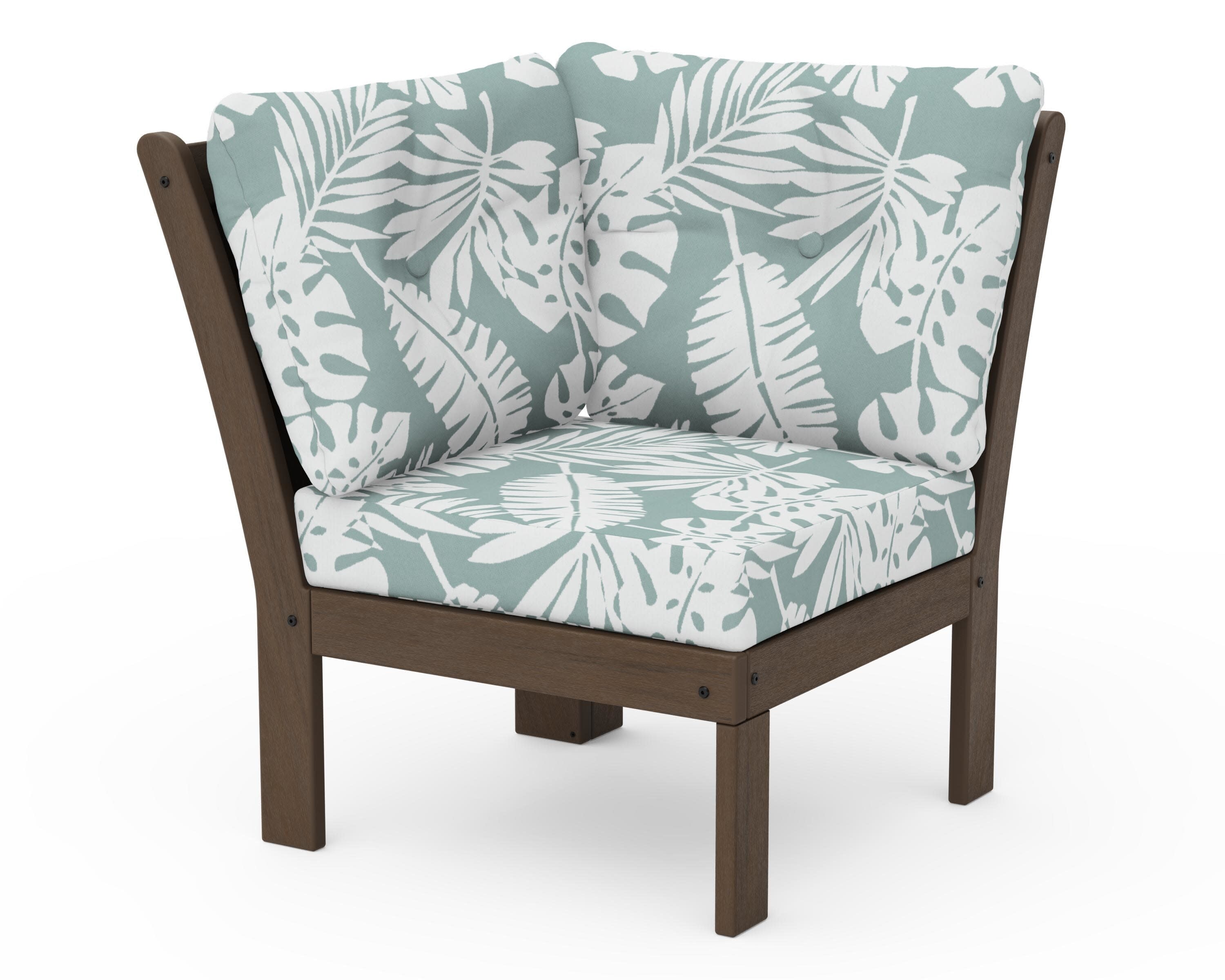 Vineyard Modular Corner Chair in Kona / Leaf Glacier Spa