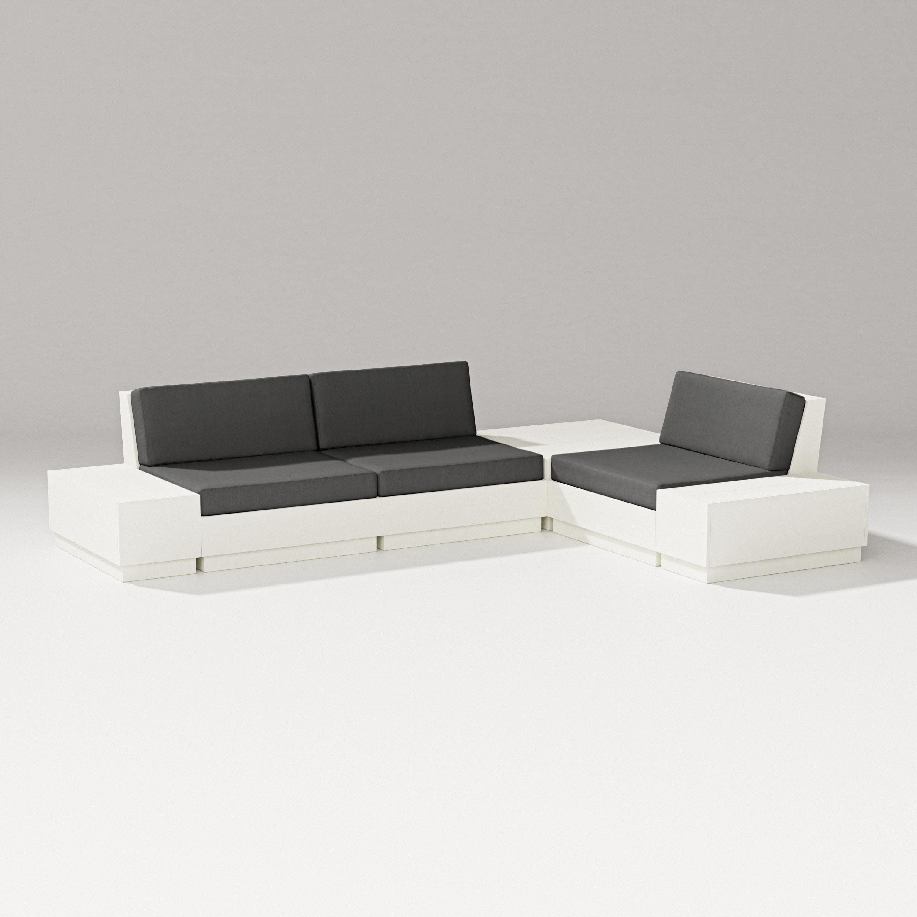 Elevate 6-Piece Corner Sectional in Vintage White / Spectrum Carbon