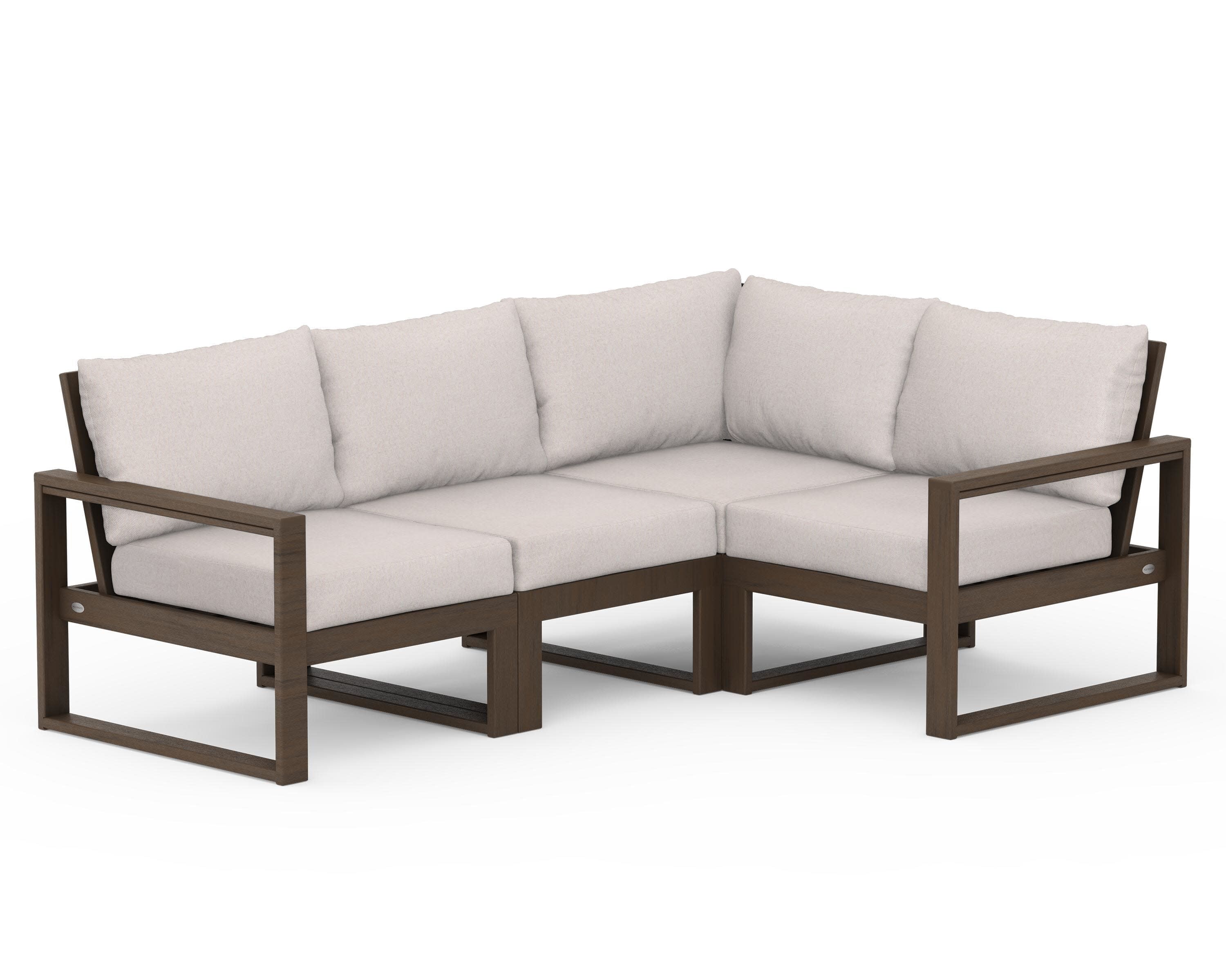 EDGE 4-Piece Modular Deep Seating Set in Kona / Dune Burlap