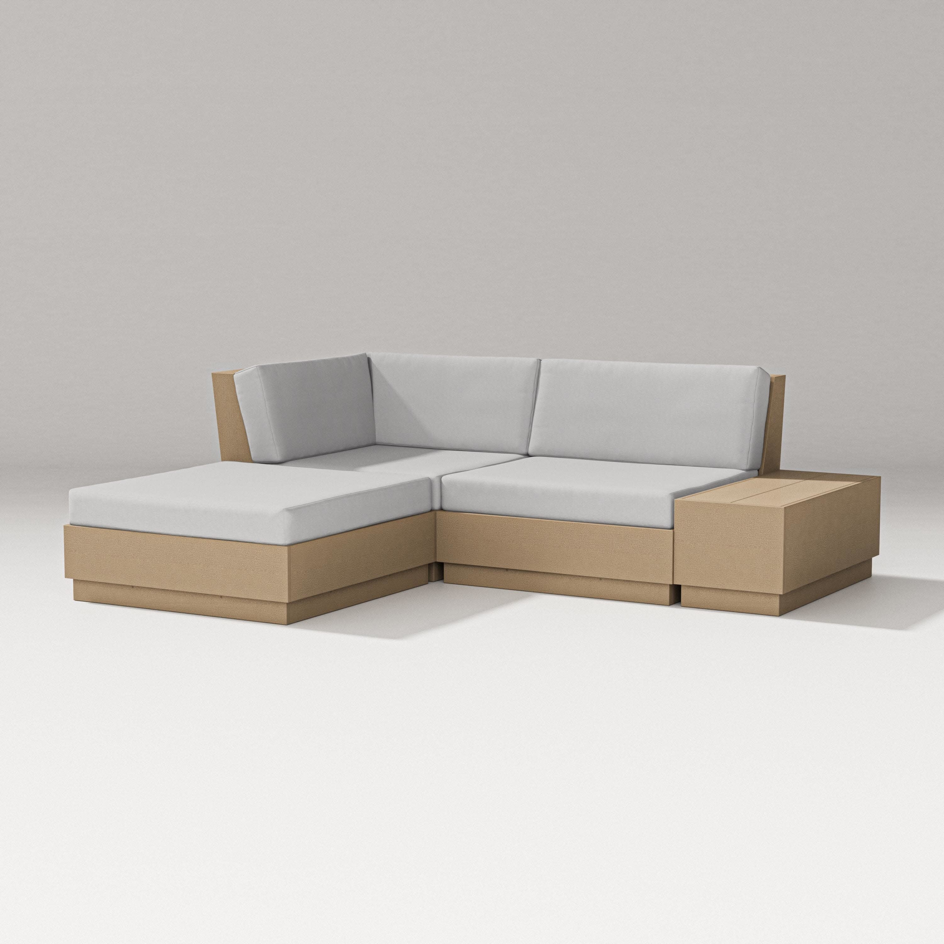 Elevate Loveseat Sectional with Chaise in Vintage Sahara / Diamond in the Rough