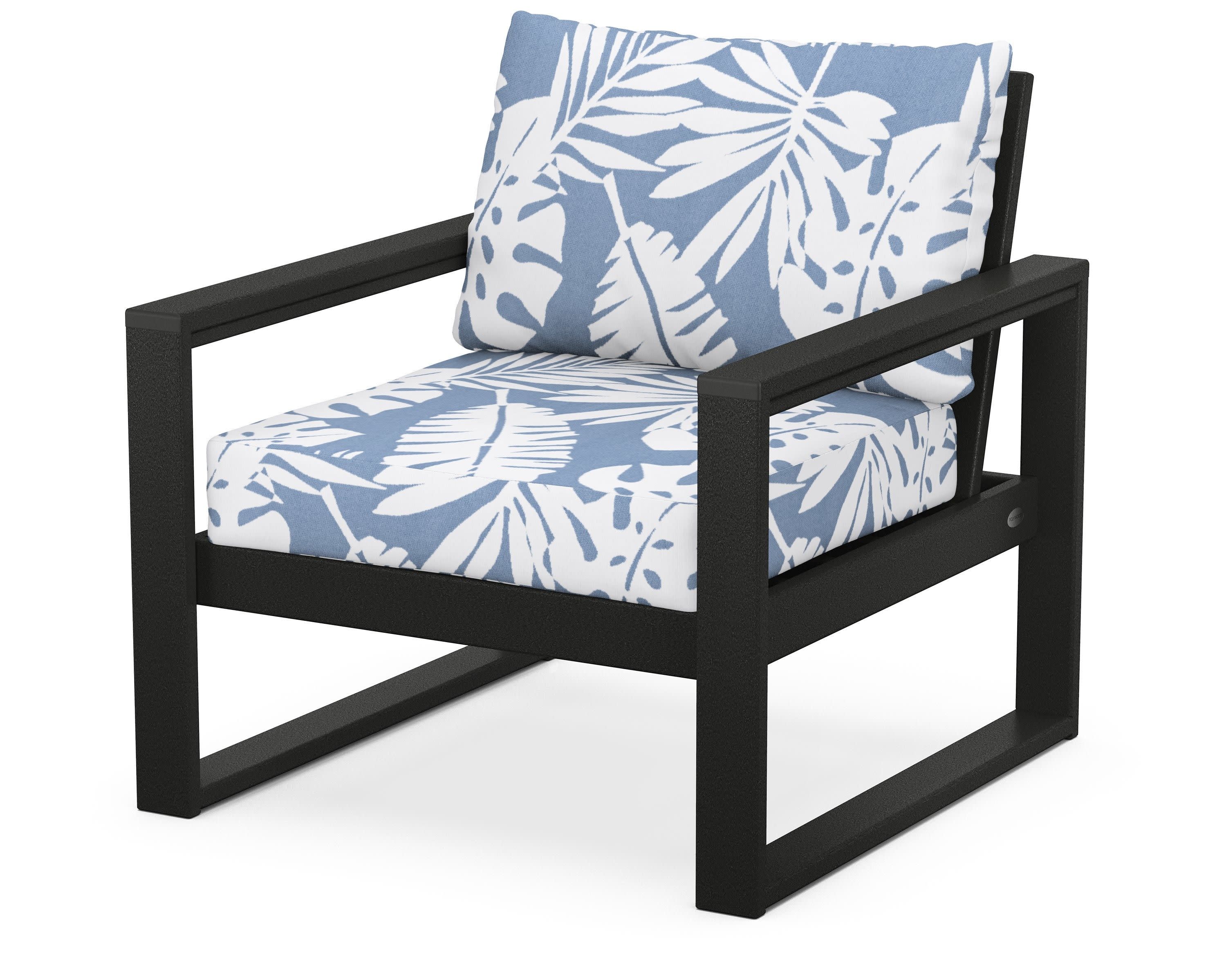 EDGE Club Chair in Black / Leaf Sky Blue