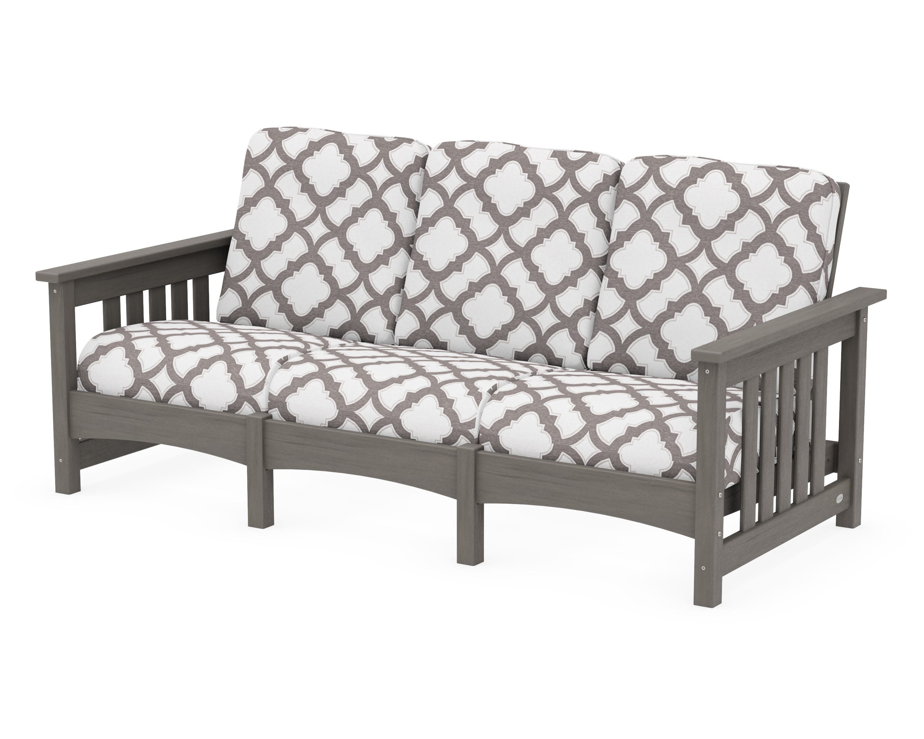 Club Mission Sofa in Driftwood / Trellis Grey Mist