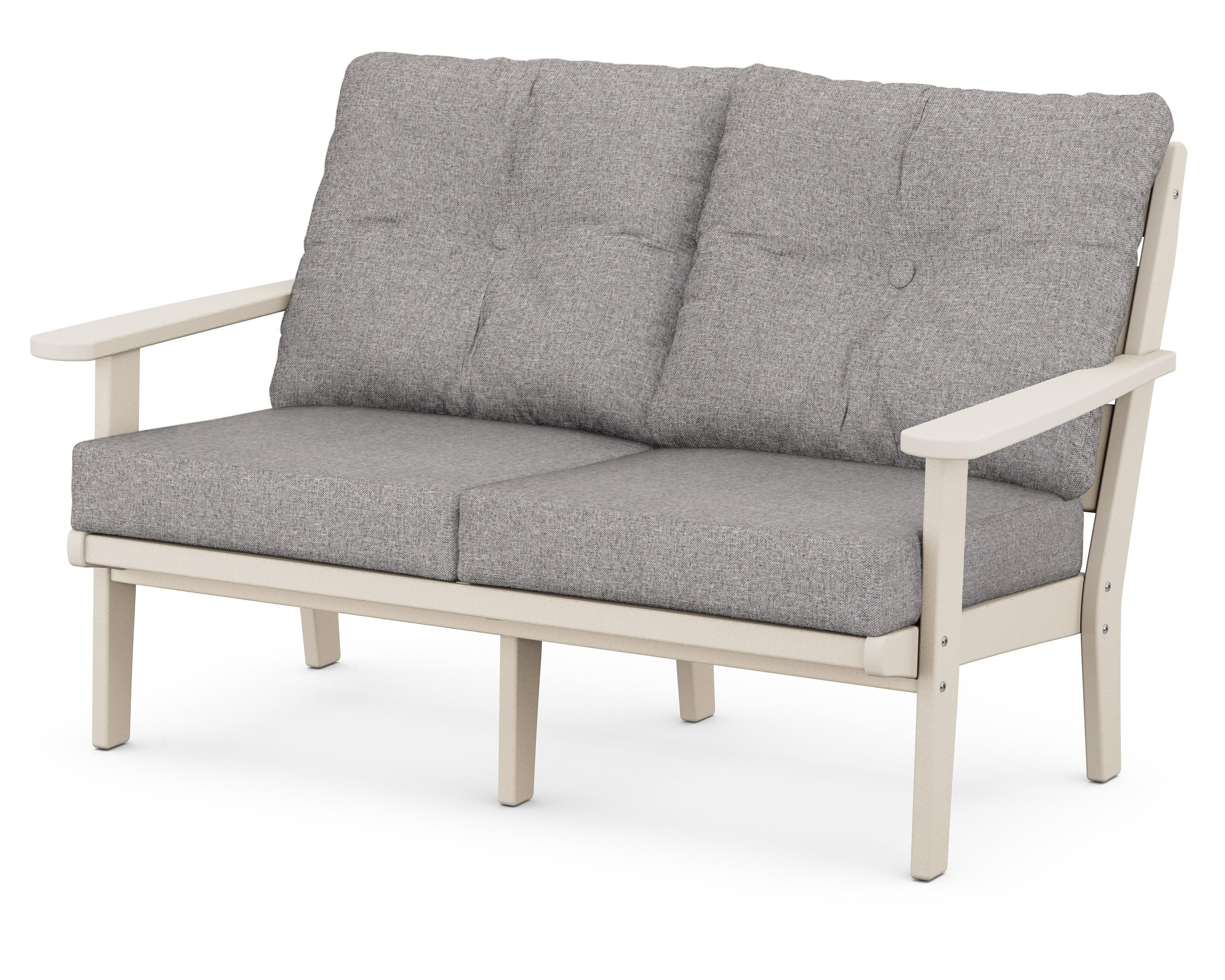 Lakeside Deep Seating Loveseat in Sand / Grey Mist