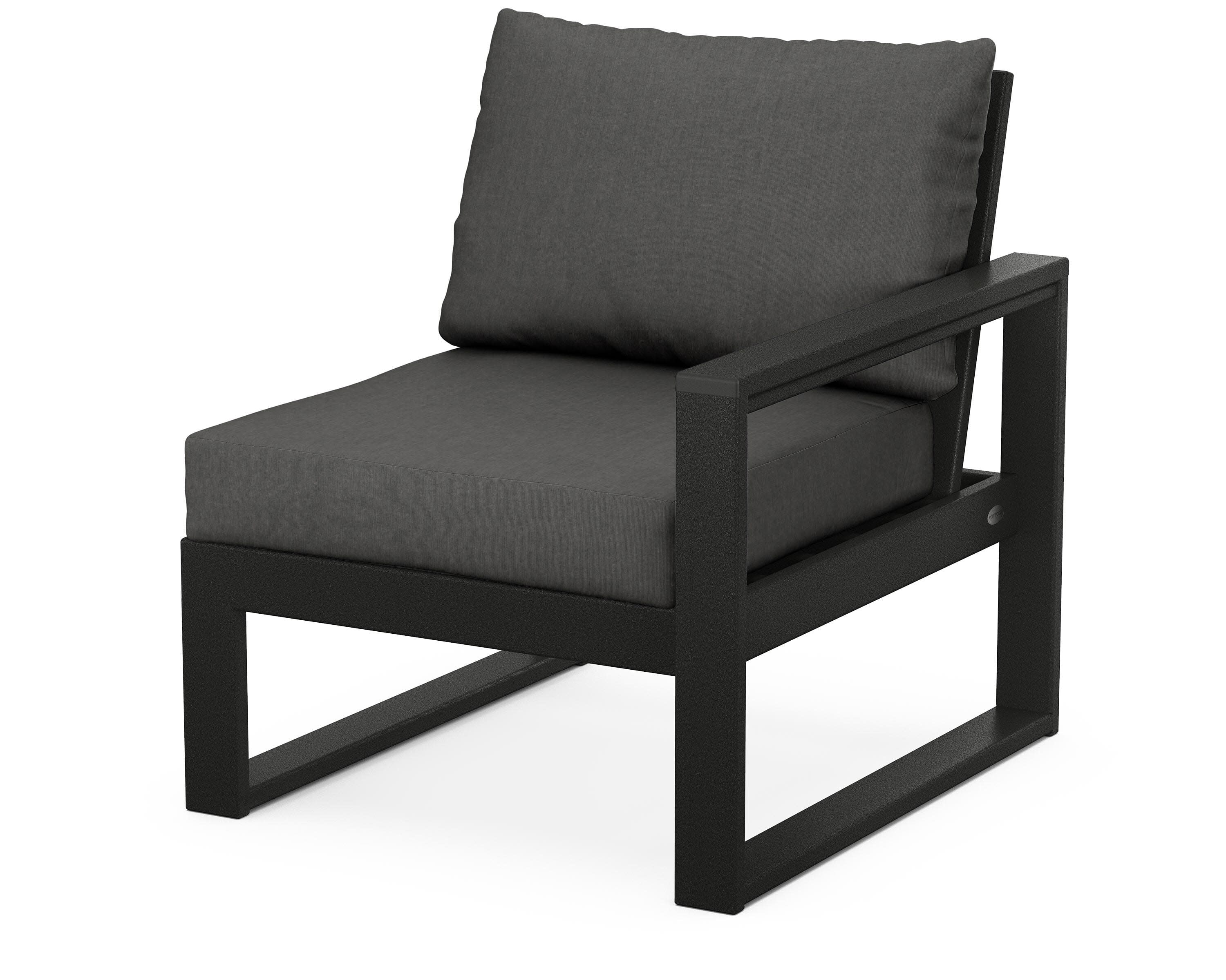 EDGE Modular Right Arm Chair in Black / Spectrum Carbon