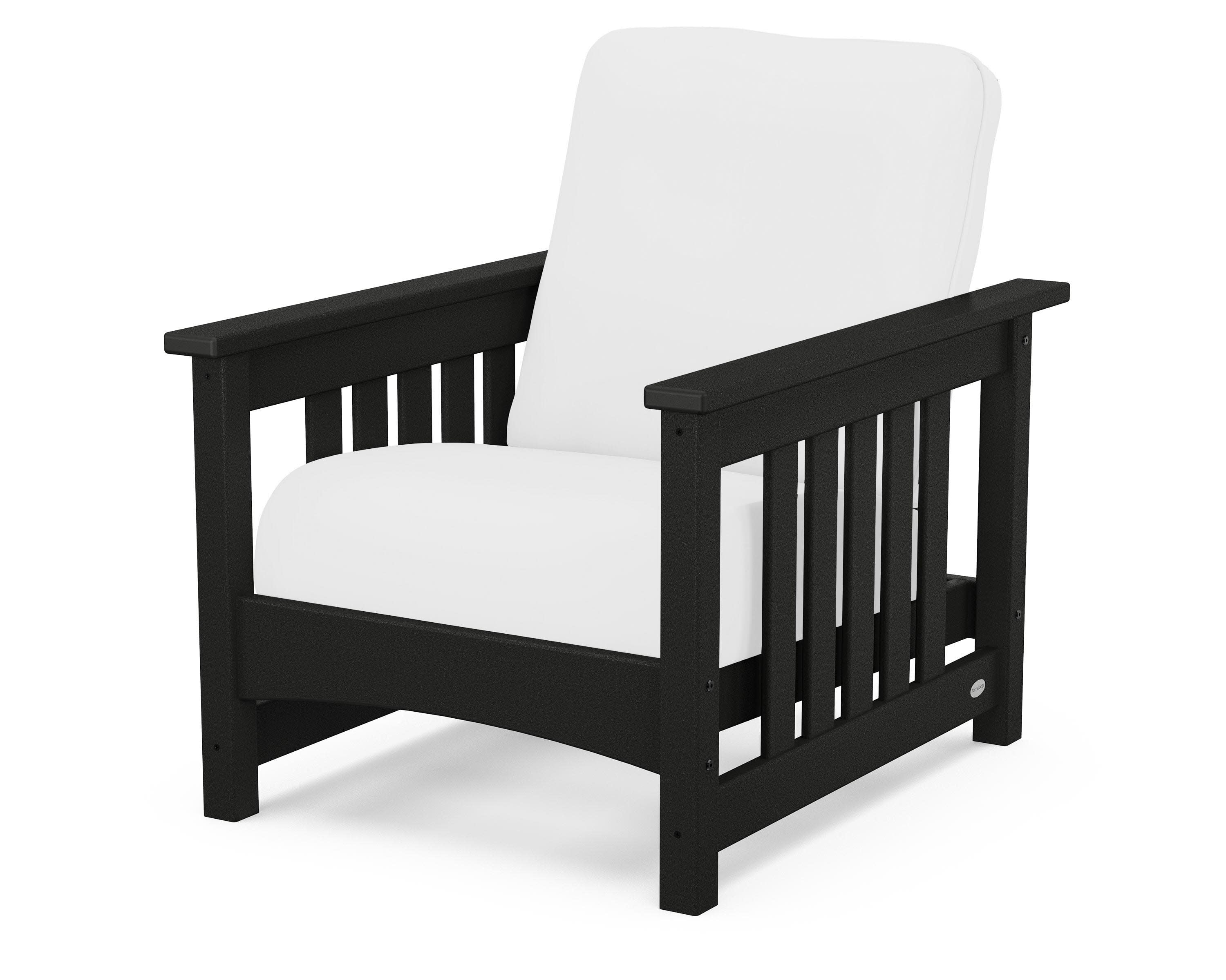 Club Mission Chair in Black / Natural