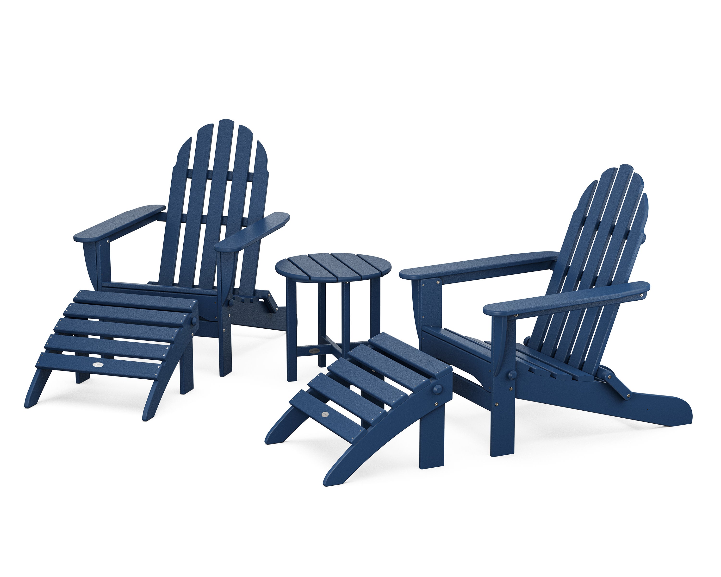 Classic Adirondack 5-Piece Casual Set in Navy