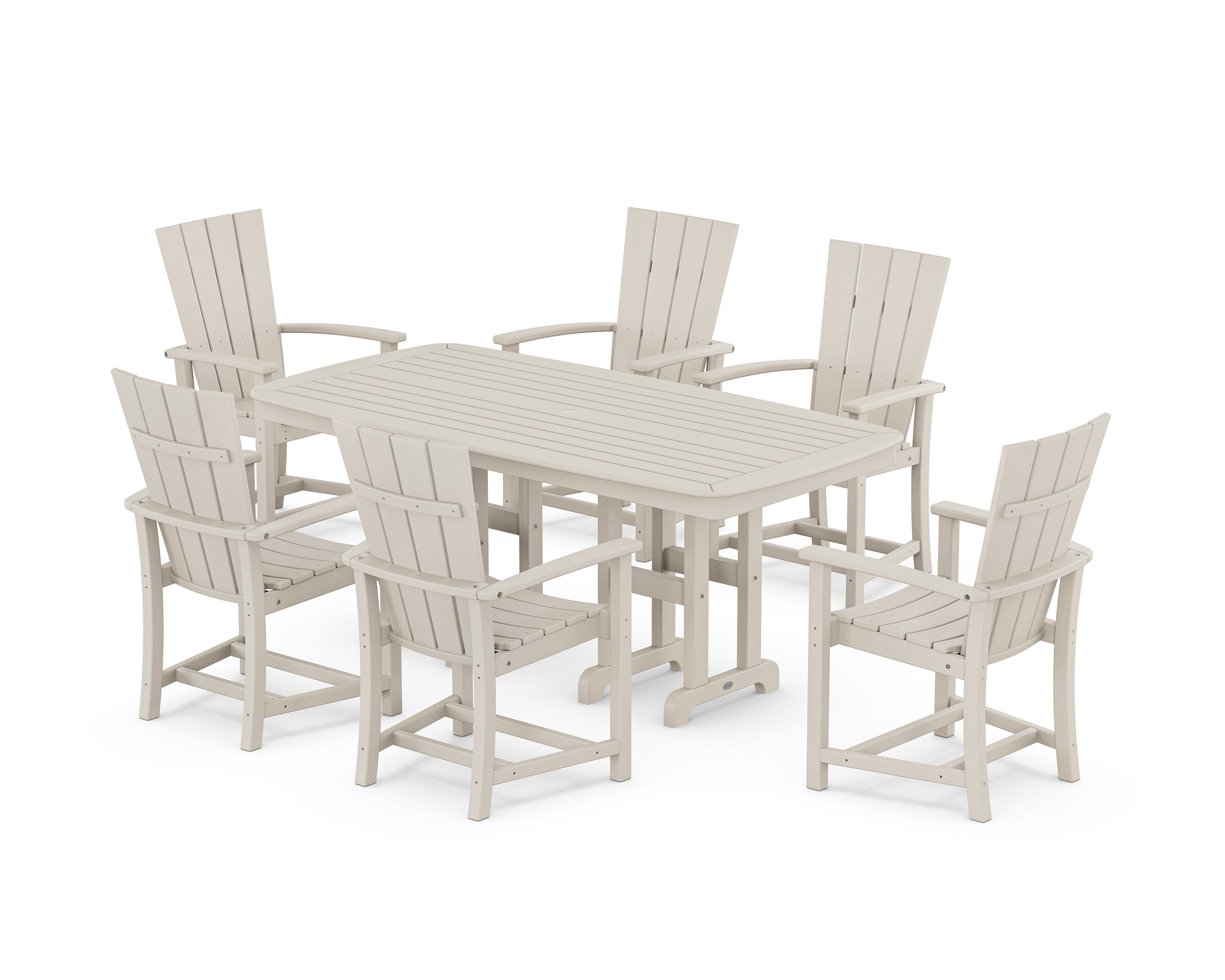 Quattro 7-Piece Dining Set in Sand