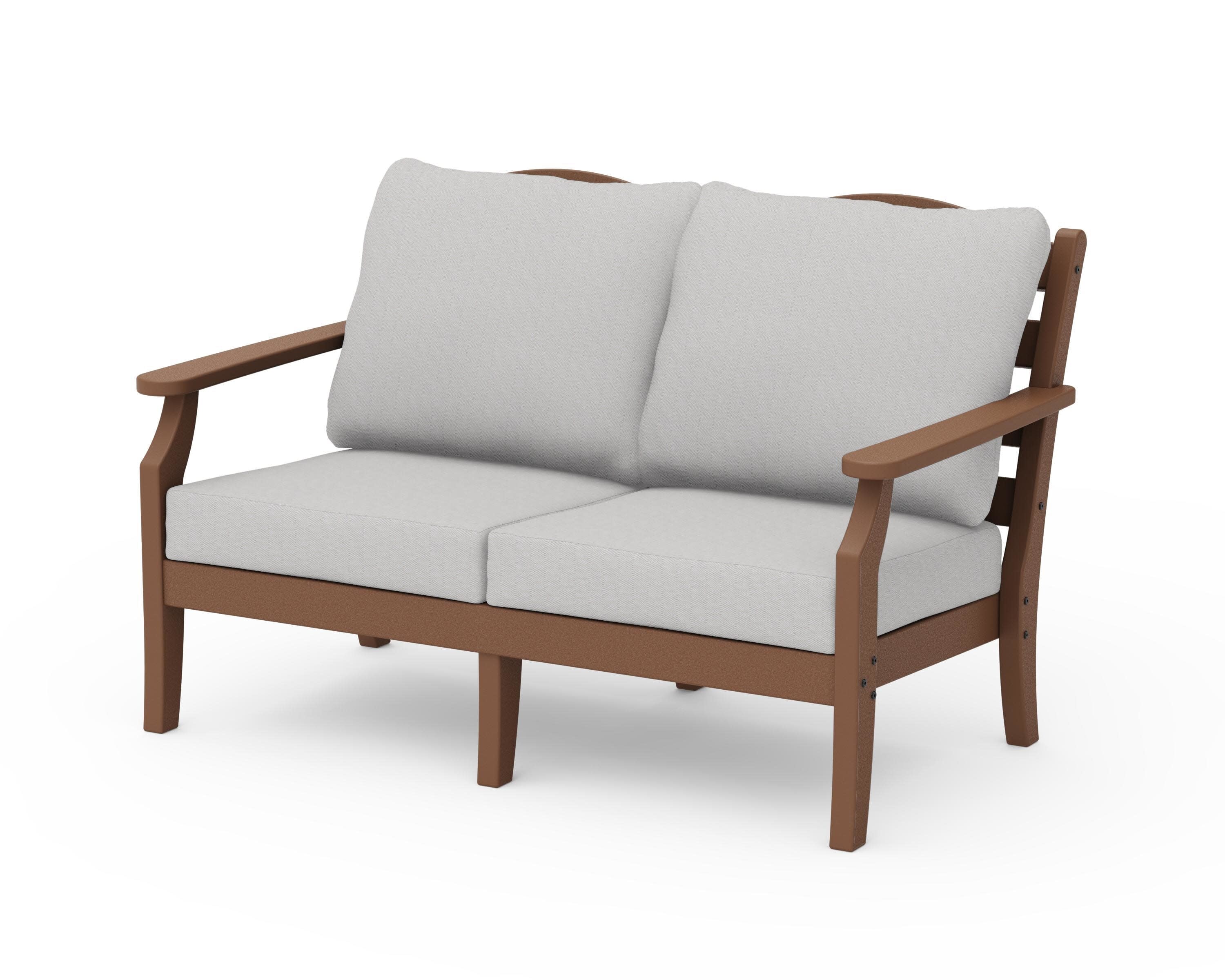 Savannah Deep Seating Loveseat in Teak / Diamond in the Rough