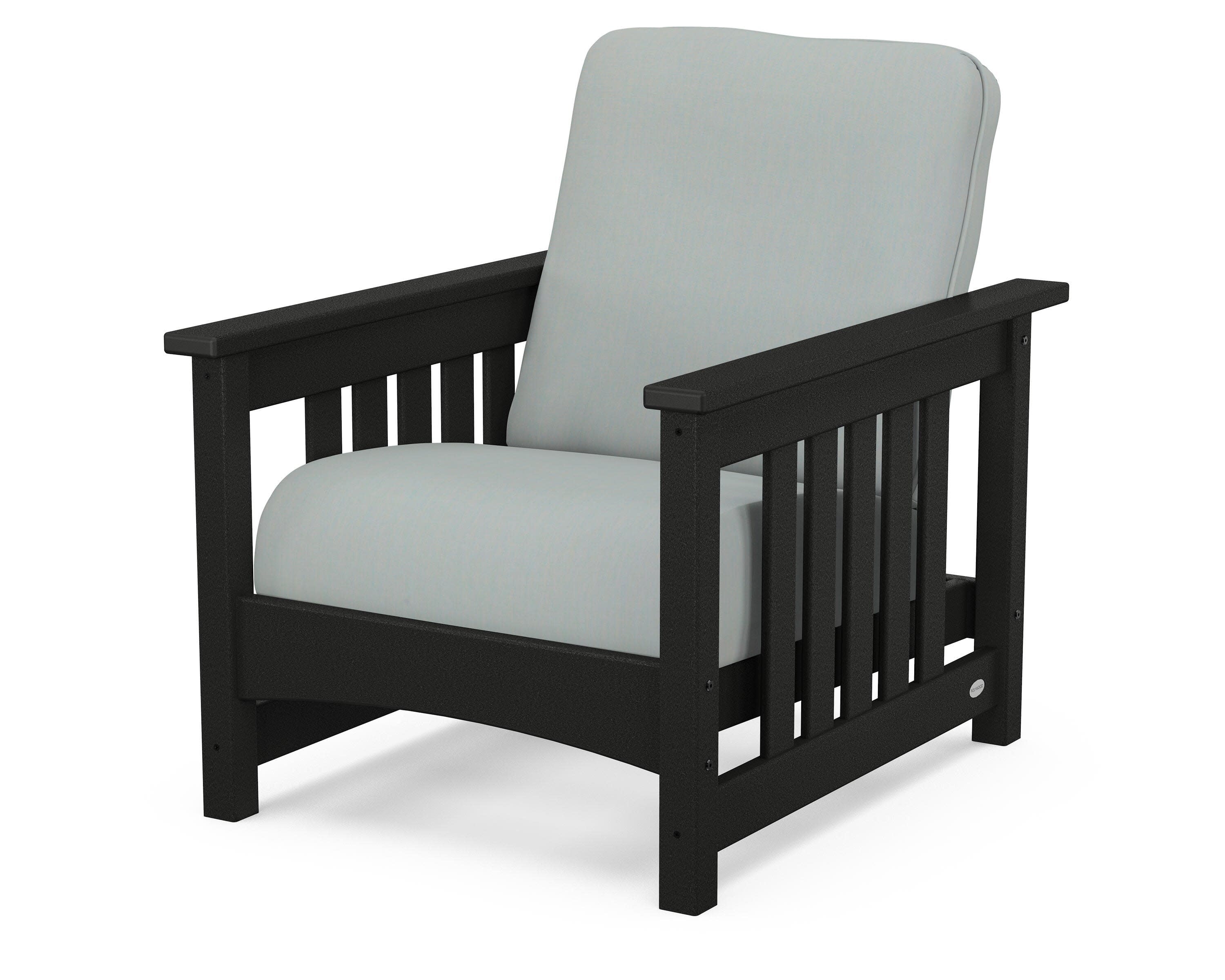 Club Mission Chair in Black / Spa