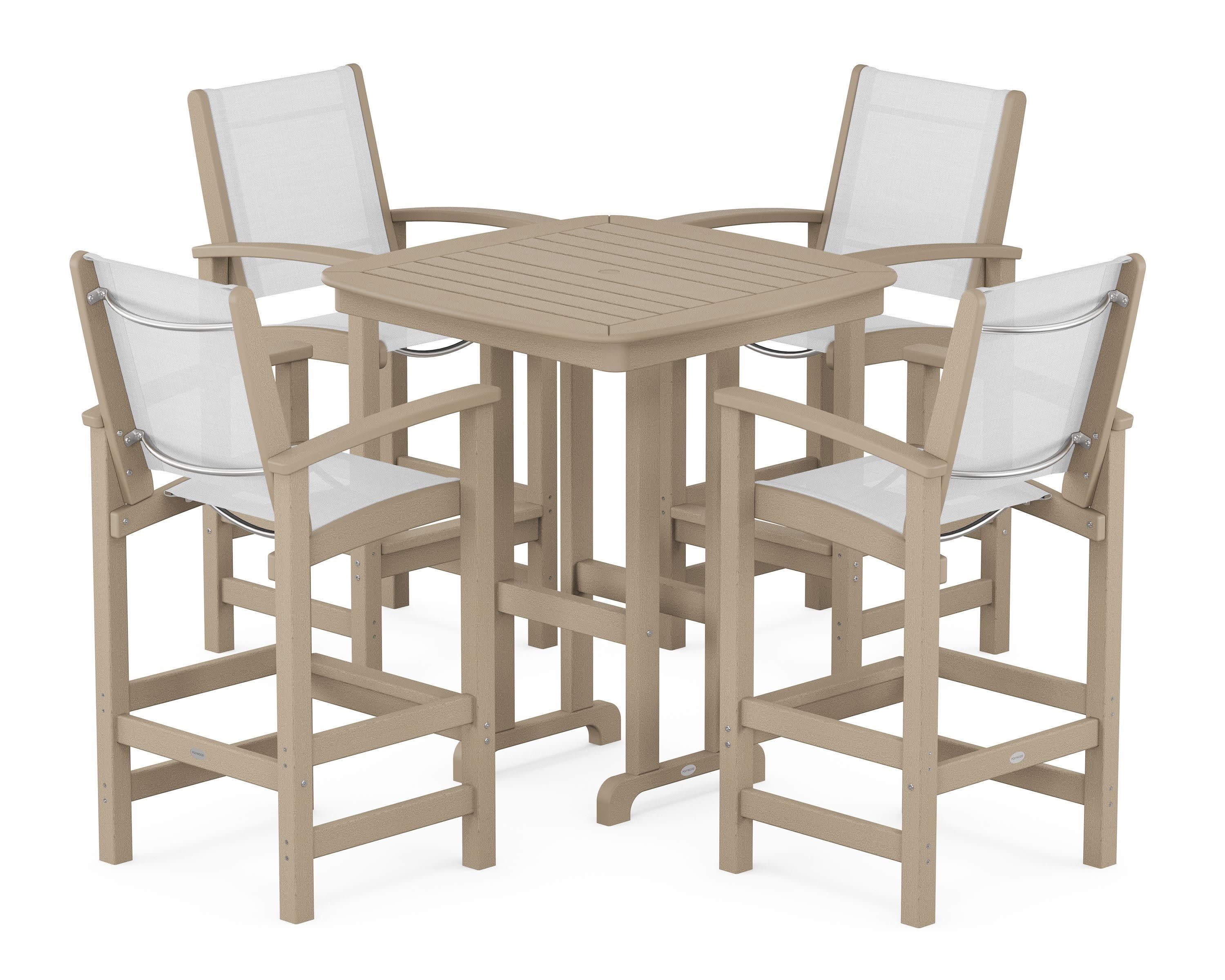 Coastal 5-Piece Bar Set in Vintage Sahara / White Sling