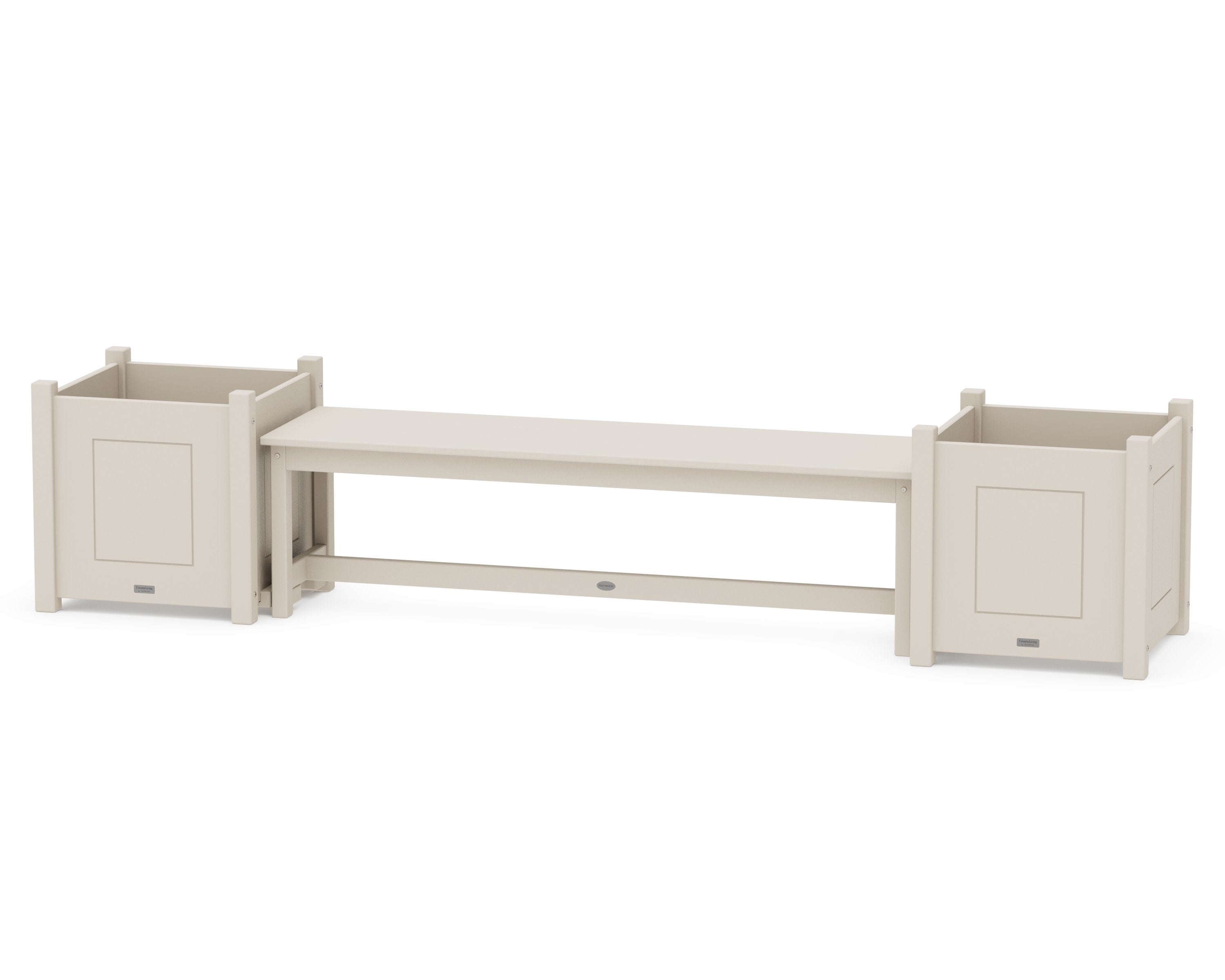 60" Country Living Straight Planter Bench Set - Large in Sand