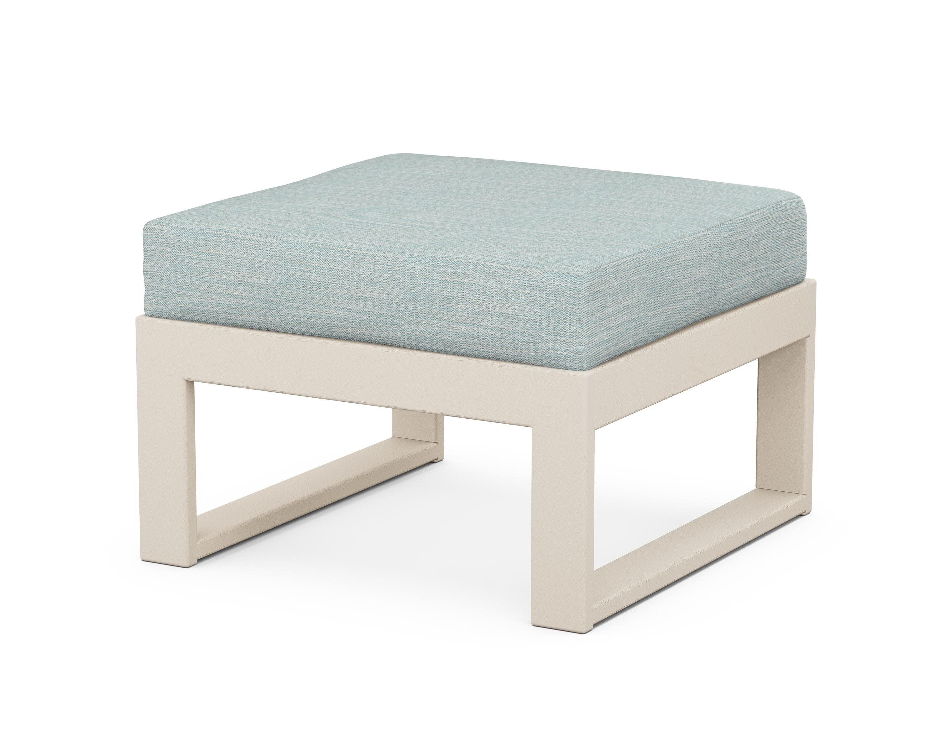 Modular Ottoman - Modern in Sand / Soothe Mist