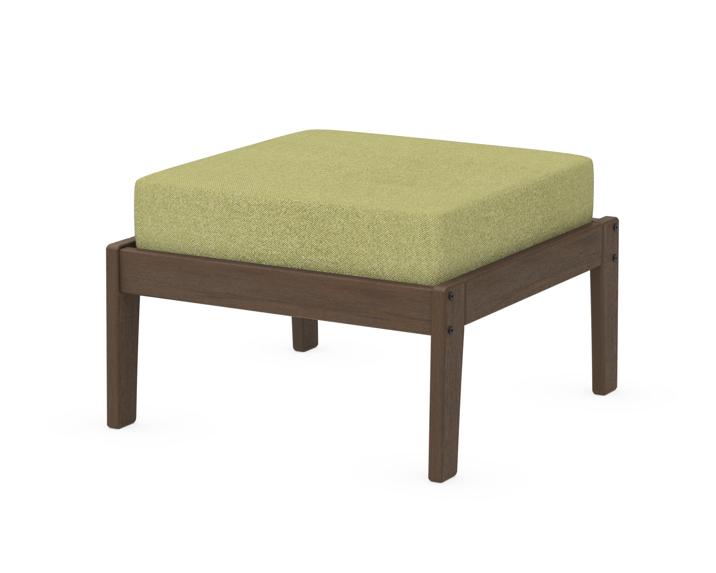 Deep Seating Ottoman in Kona / Chartreuse Boucle