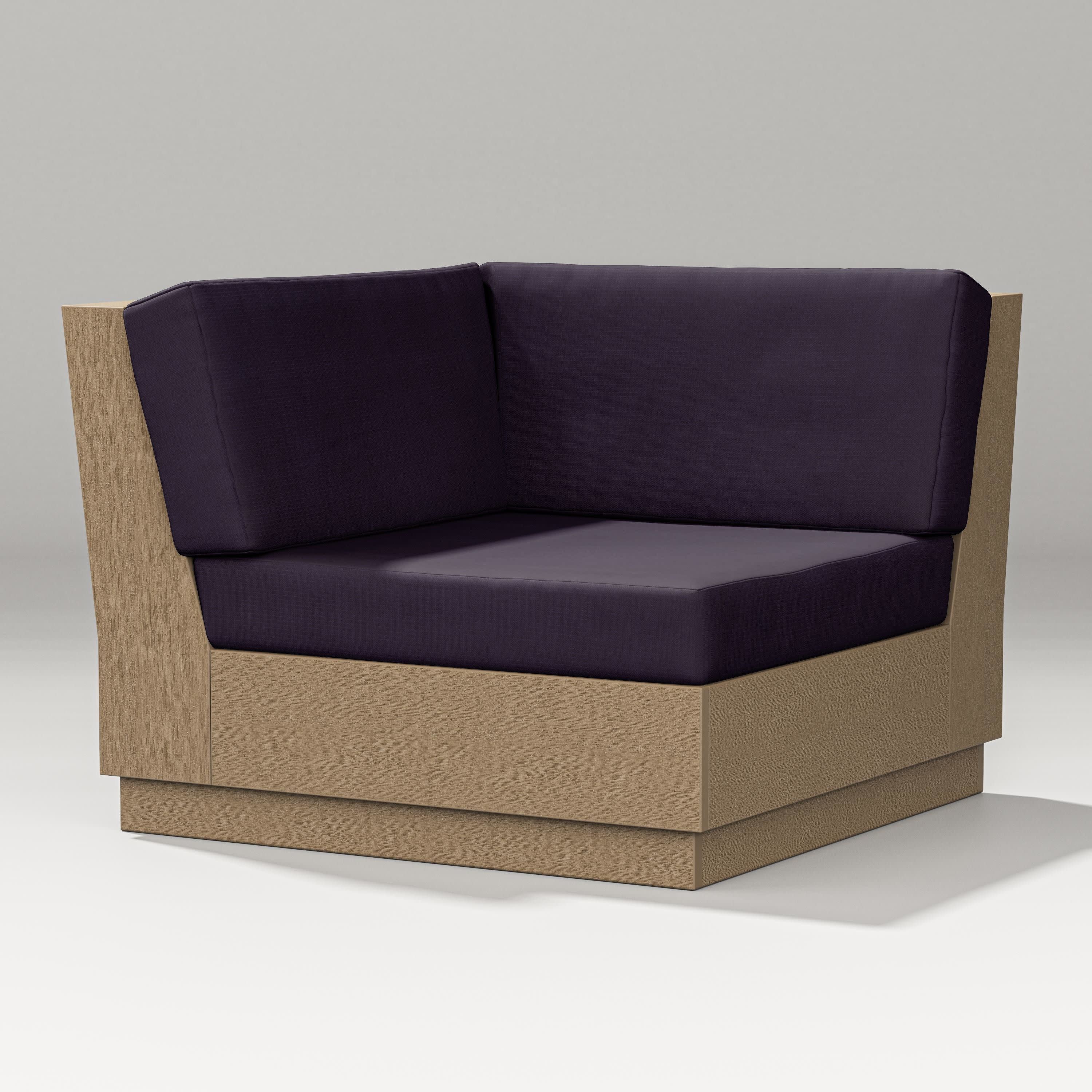 Elevate Modular Corner Chair in Vintage Sahara / Navy Linen